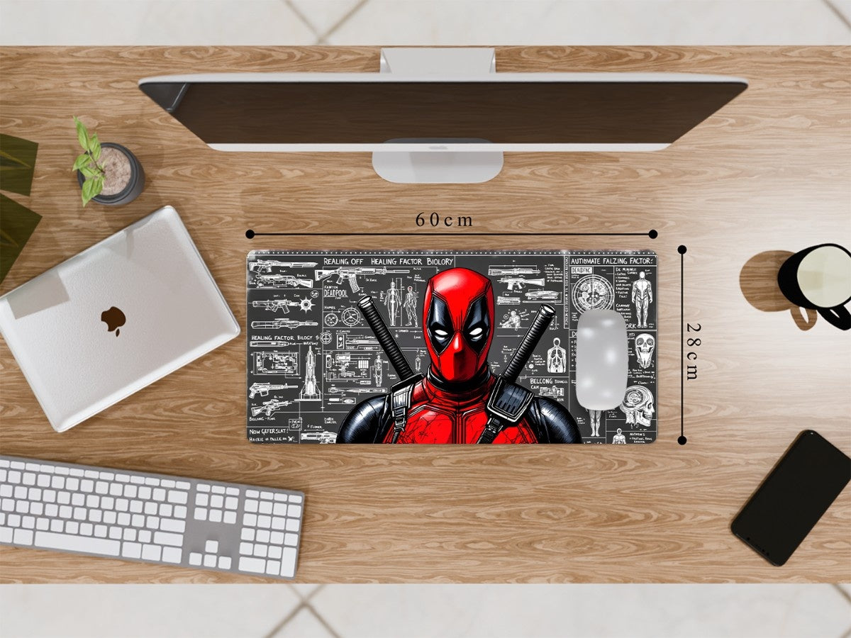 "DEADPOOL'S BLUEPRINT" Gaming Mousepad Elevate Your Gaming Experience