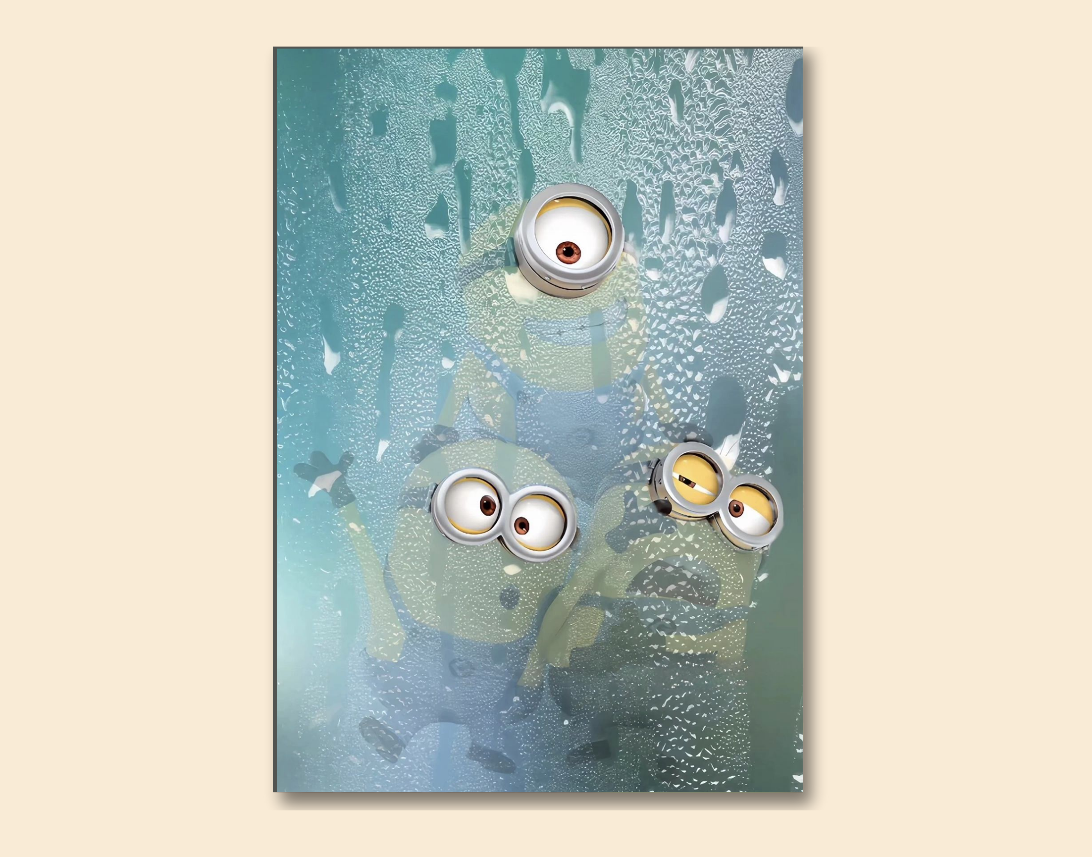 "Frozen Minions"- Shiny & Sturdy Metallic Poster  Art That Pops & Sticks