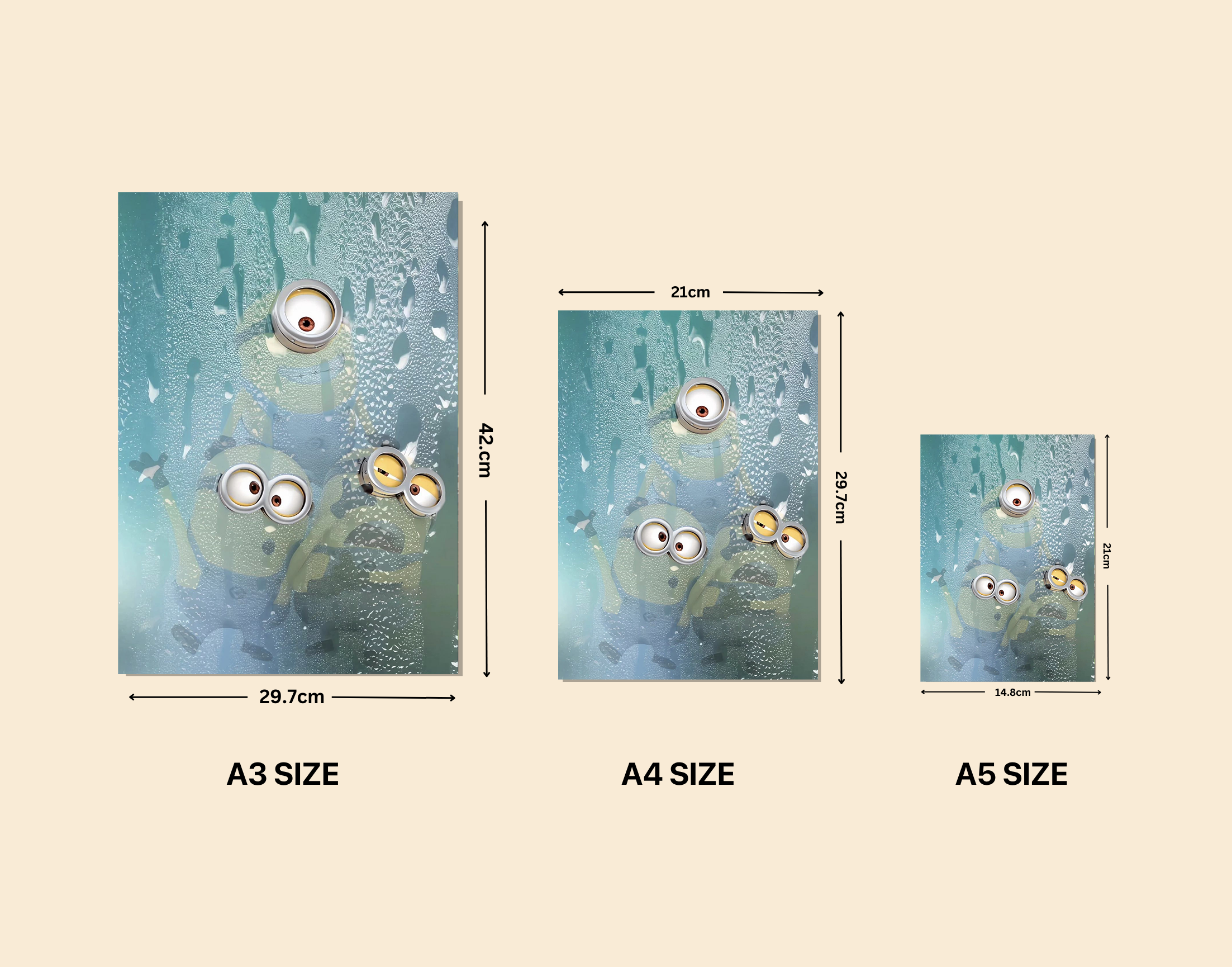 "Frozen Minions"- Shiny & Sturdy Metallic Poster  Art That Pops & Sticks