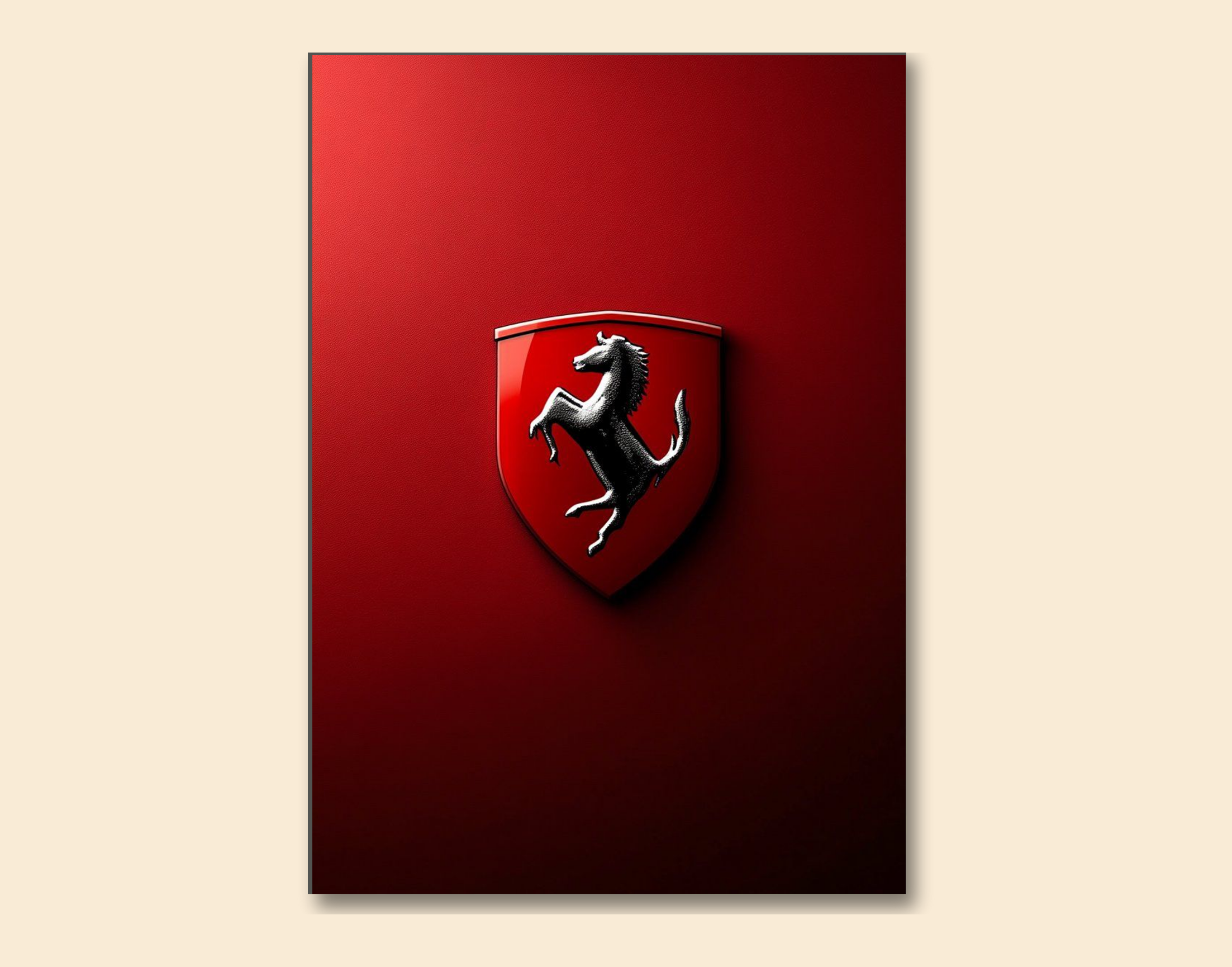 "Ferrari's New Supercar"- Shiny & Sturdy Metallic Poster  Art That Pops & Sticks