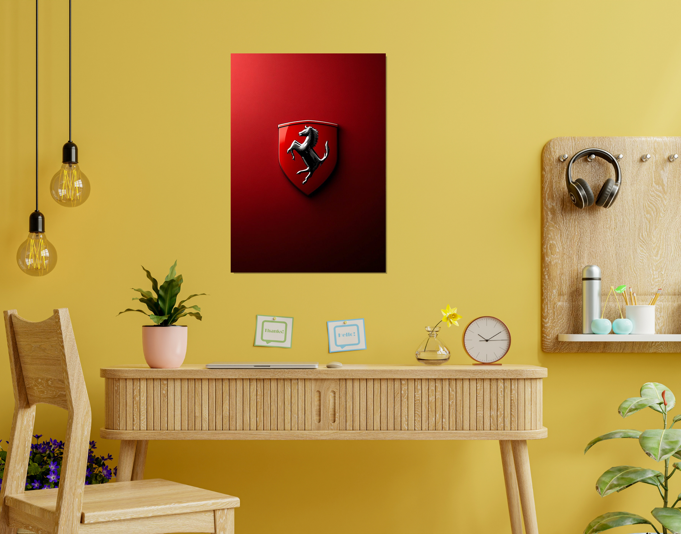 "Ferrari's New Supercar"- Shiny & Sturdy Metallic Poster  Art That Pops & Sticks