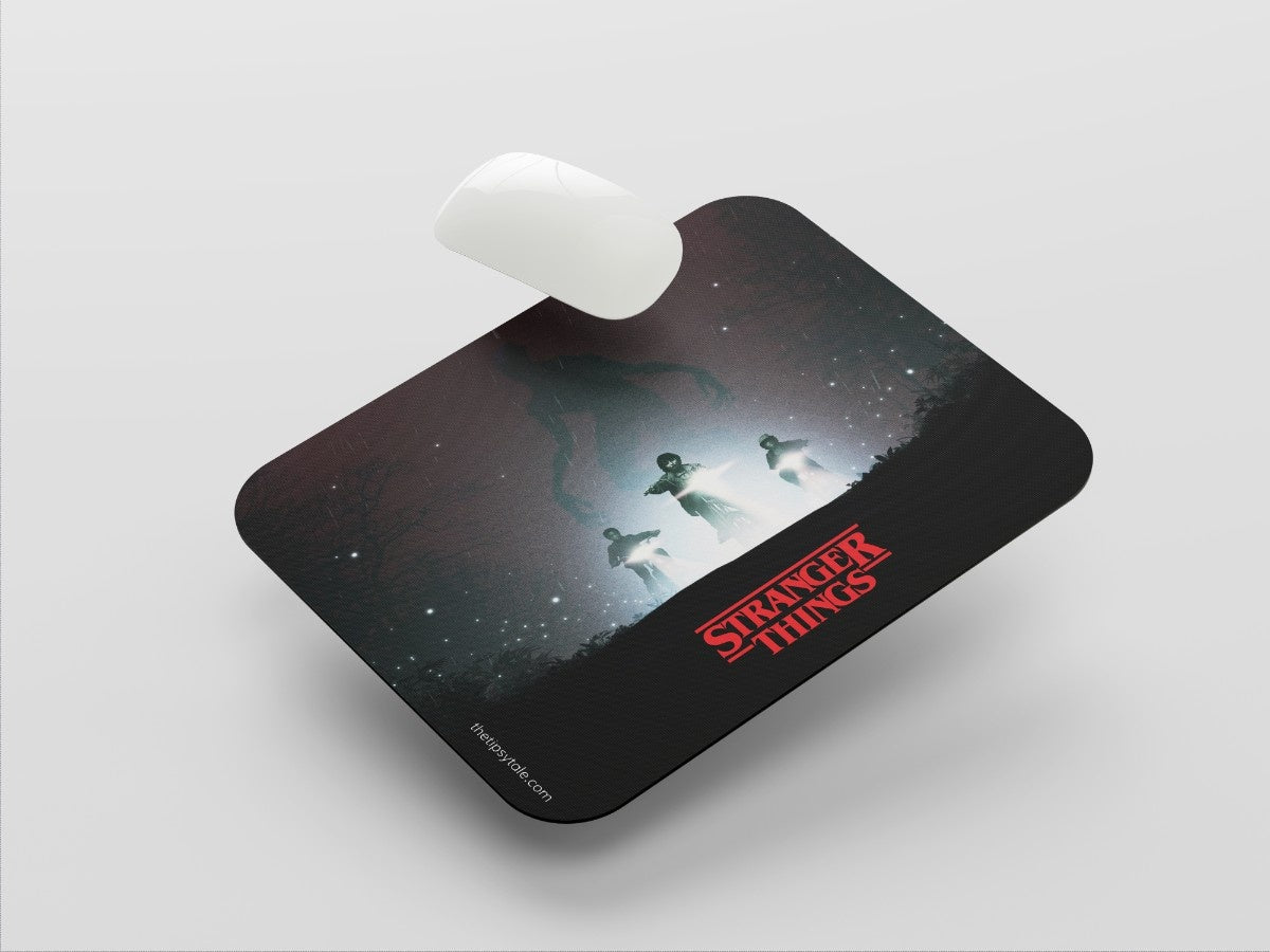 "DEMOGORGON VS HAWKINS BOYS - STRANGER THINGS" Mousepad Enhance Your Workspace with Style