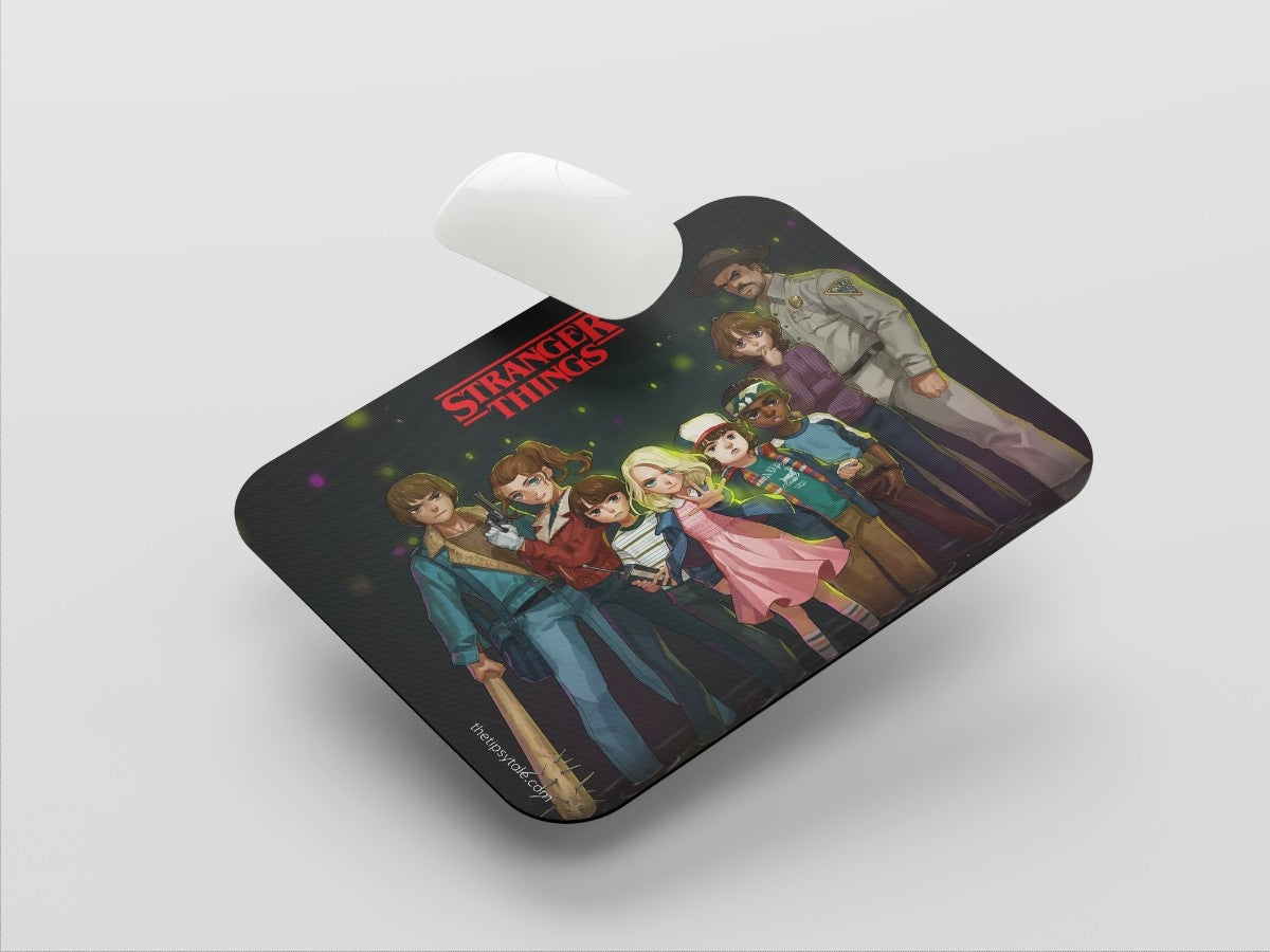 "ILLUSTRATION ART WORK - STRANGER THINGS" Mousepad Enhance Your Workspace with Style