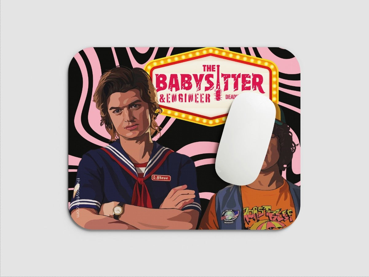 "BABYSITTER & ENGINEER - STRANGER THINGS" Mousepad Enhance Your Workspace with Style