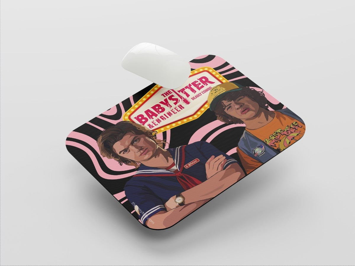 "BABYSITTER & ENGINEER - STRANGER THINGS" Mousepad Enhance Your Workspace with Style