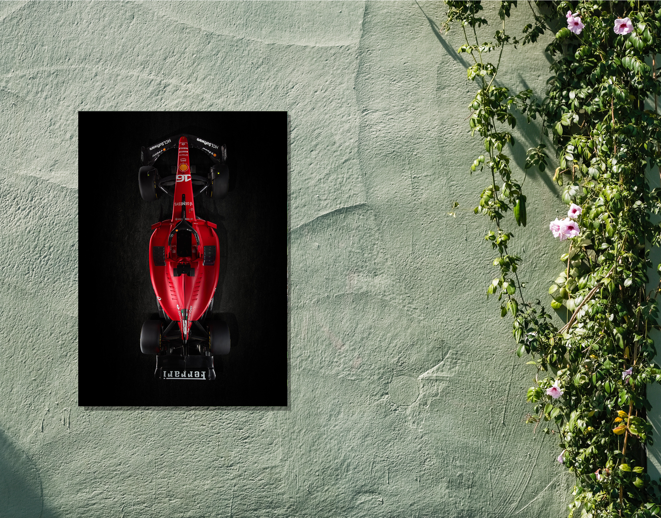 "Ferrari- F1"- Shiny & Sturdy Metallic Poster  Art That Pops & Sticks