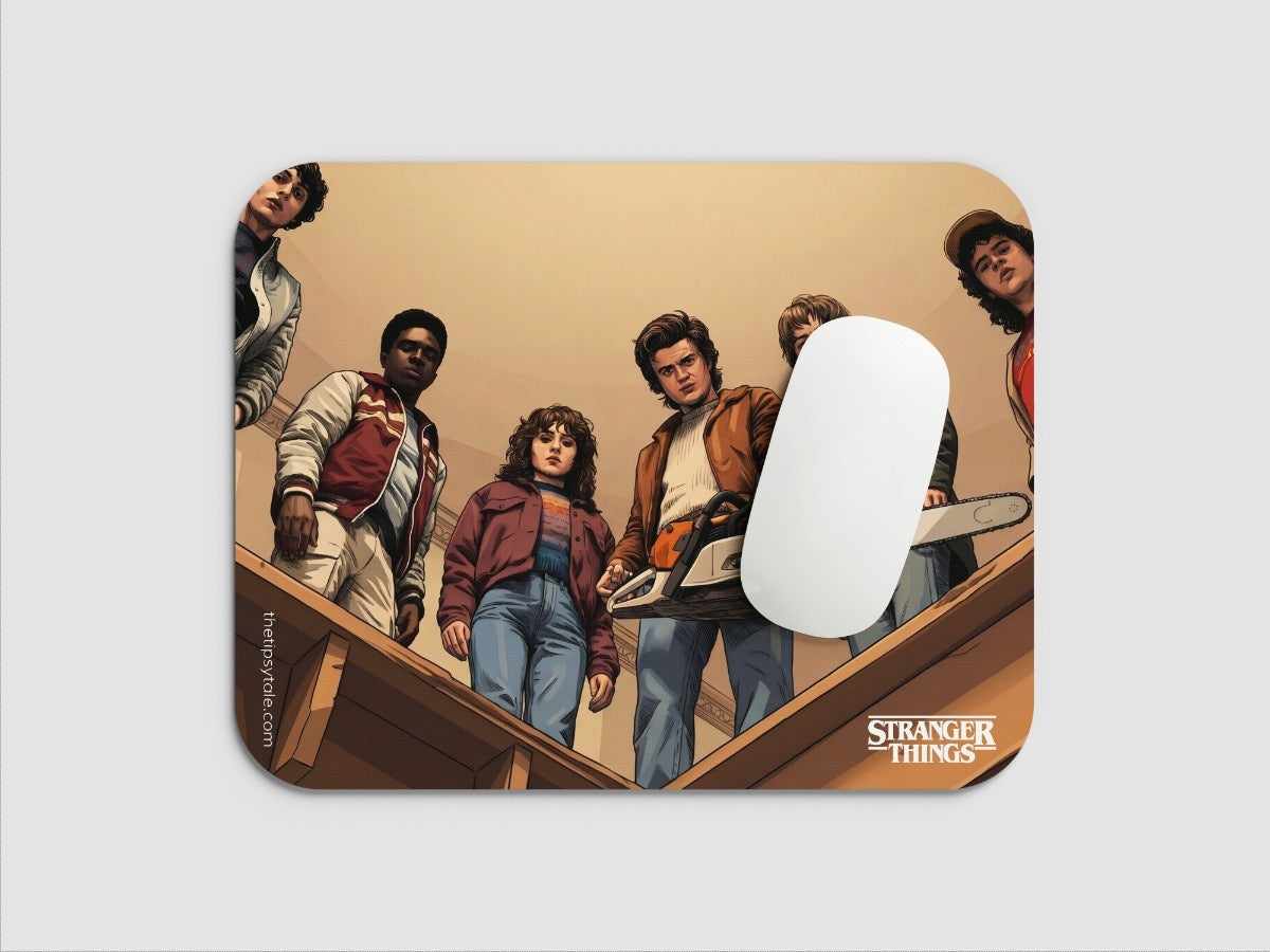 "WHEN THINGS GET STRANGE - STRANGER THINGS" Mousepad Enhance Your Workspace with Style