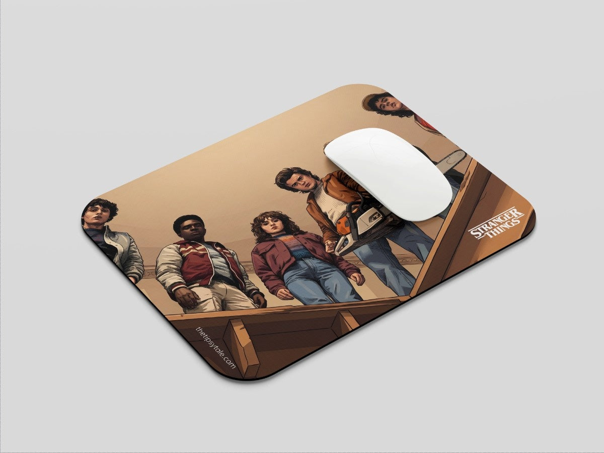 "WHEN THINGS GET STRANGE - STRANGER THINGS" Mousepad Enhance Your Workspace with Style