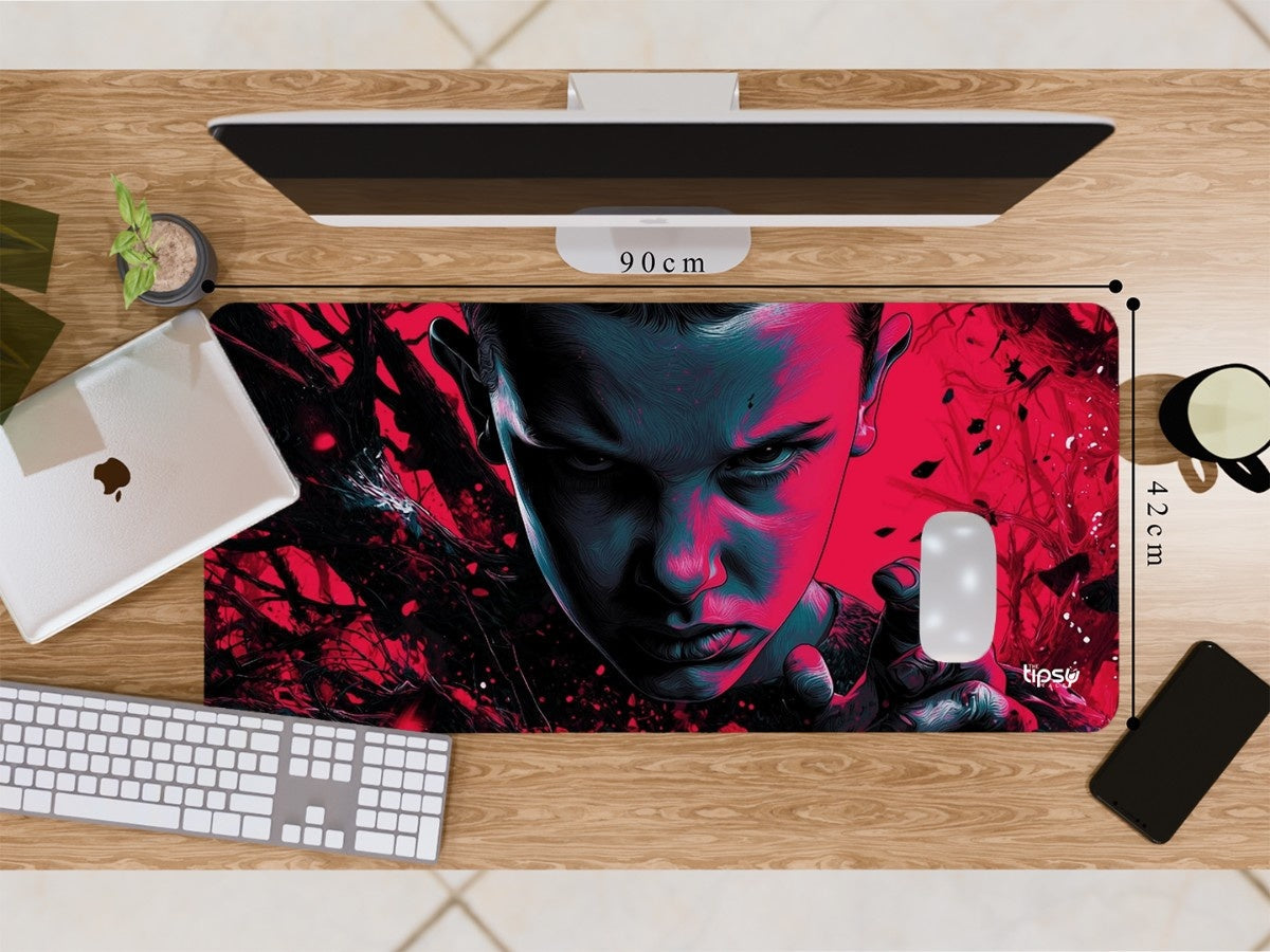 "ELEVEN IN UPSIDE DOWN - STRANGER THINGS" Gaming Mousepad Elevate Your Gaming Experience