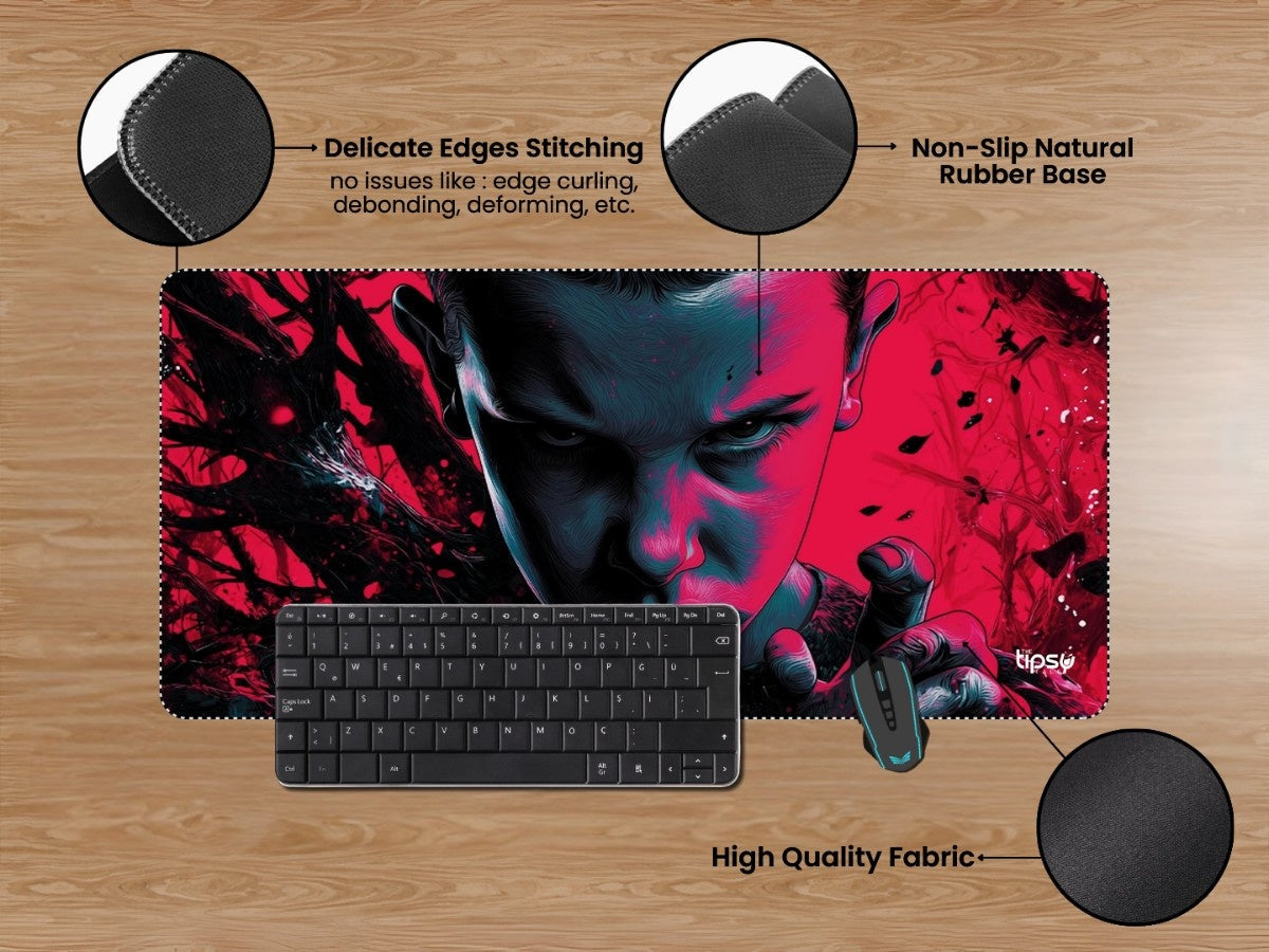 "ELEVEN IN UPSIDE DOWN - STRANGER THINGS" Gaming Mousepad Elevate Your Gaming Experience