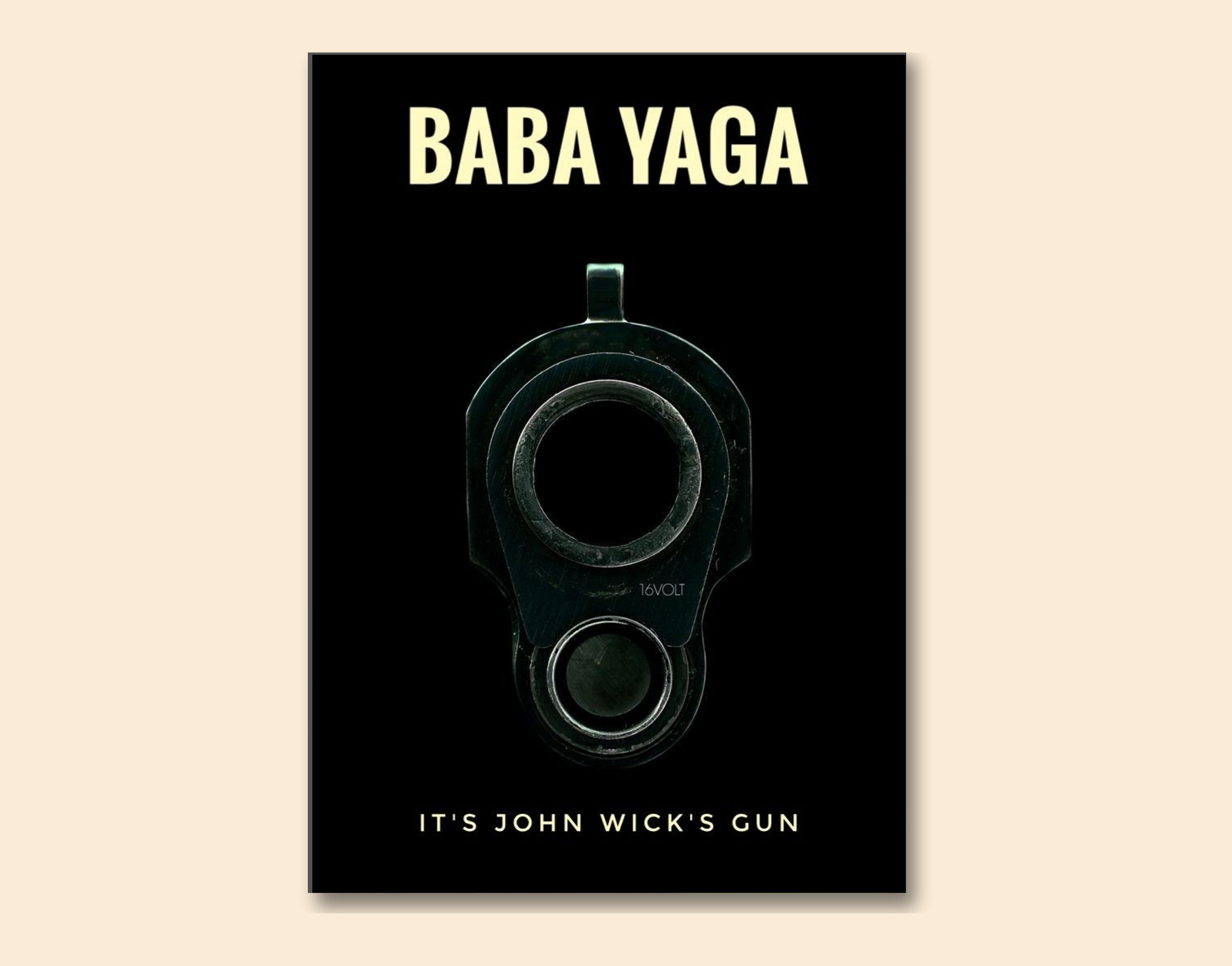 "Baba Yaga- Jhon Wick's"- Shiny & Sturdy Metallic Poster  Art That Pops & Sticks
