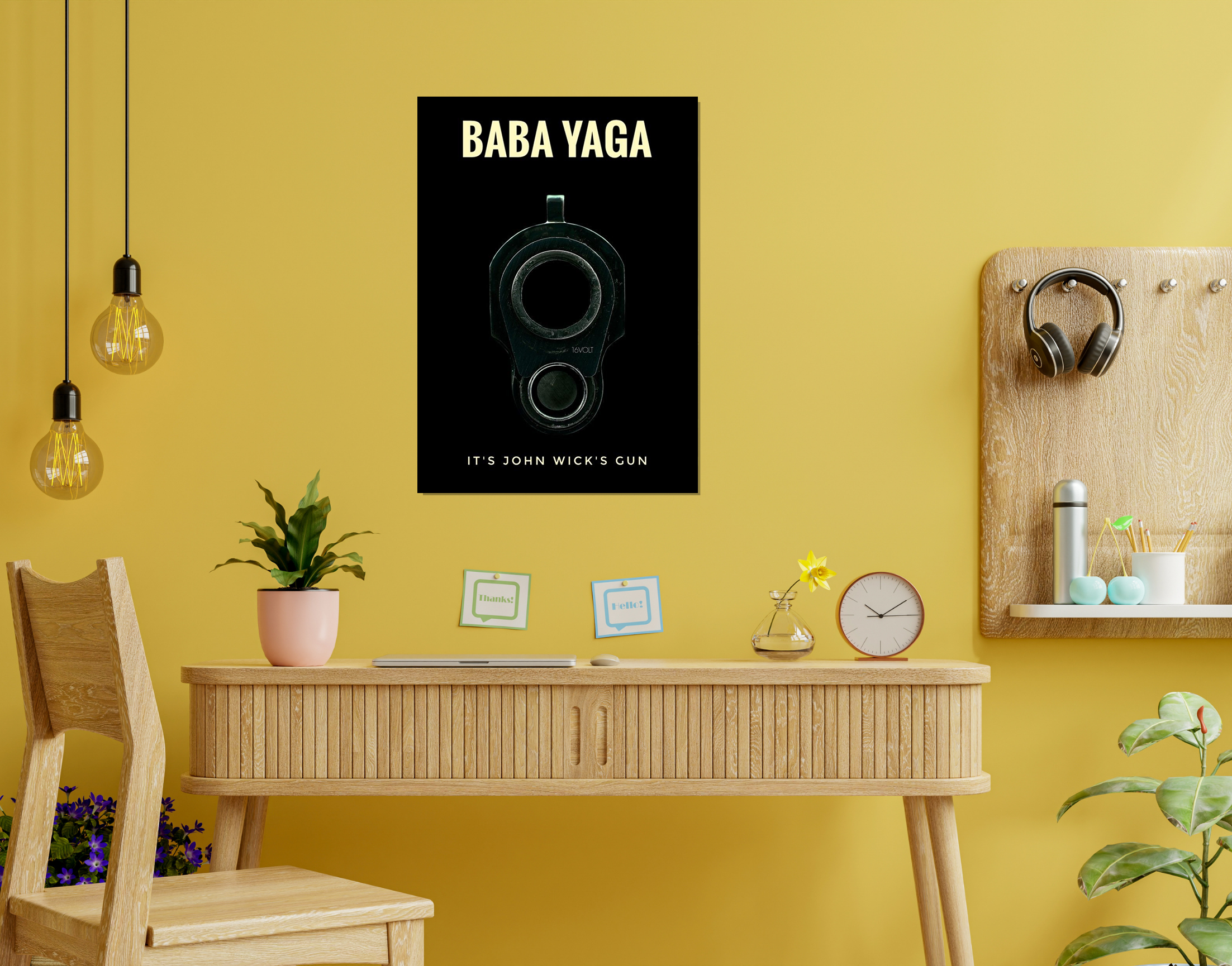 "Baba Yaga- Jhon Wick's"- Shiny & Sturdy Metallic Poster  Art That Pops & Sticks