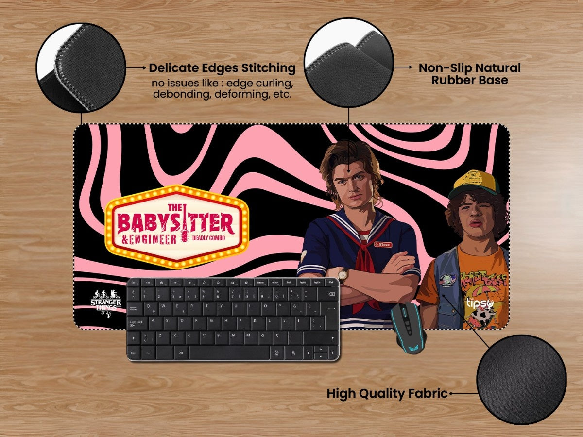 "STEVE AND DUSTIN - STRANGER THINGS" Gaming Mousepad Elevate Your Gaming Experience