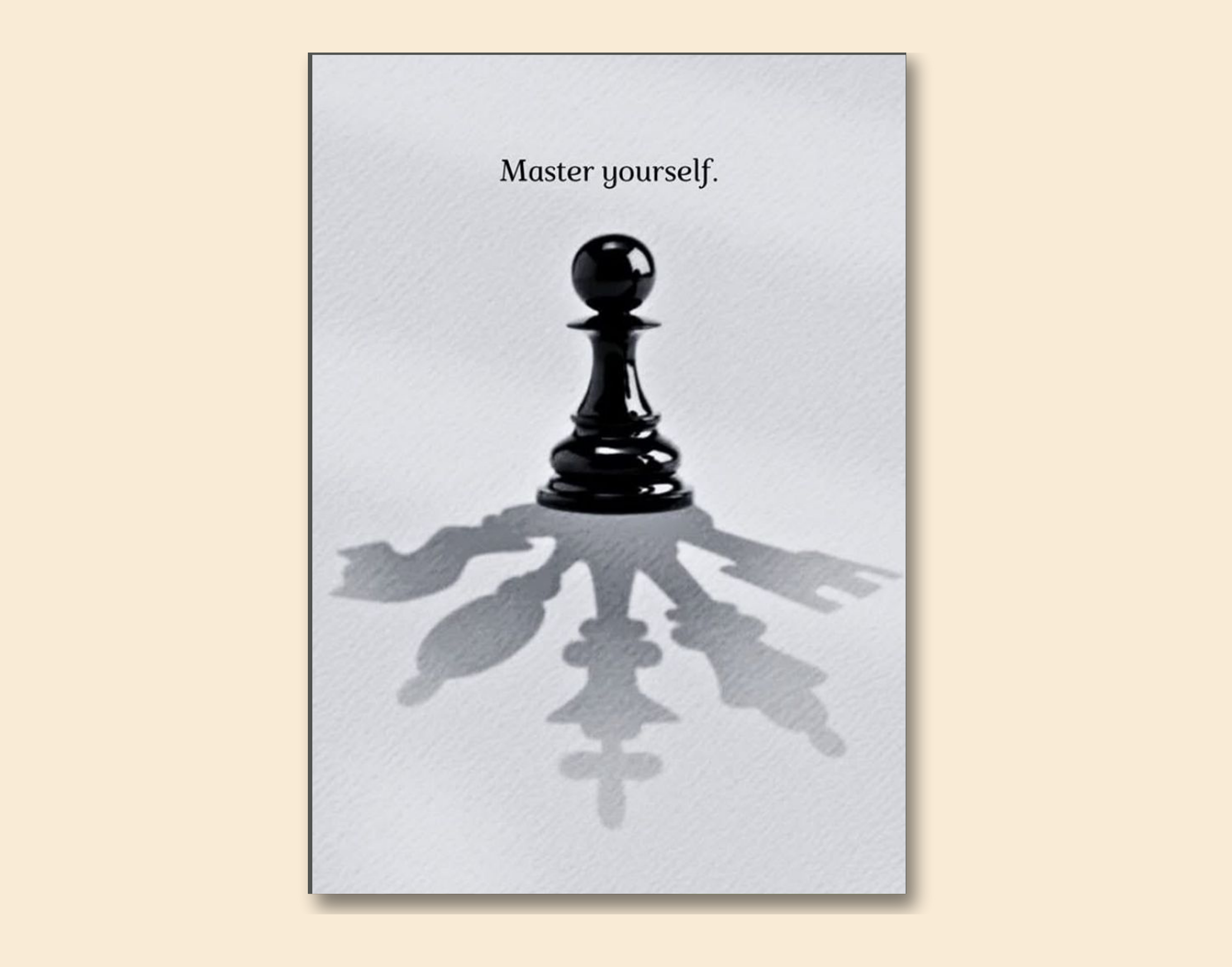 "Master Yourself"- Shiny & Sturdy Metallic Poster  Art That Pops & Sticks