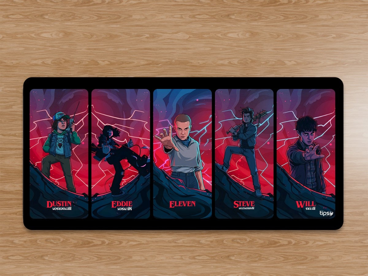 "HAWKINS HEROES - STRANGER THINGS" Gaming Mousepad Elevate Your Gaming Experience