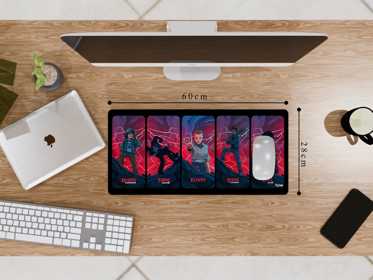 "HAWKINS HEROES - STRANGER THINGS" Gaming Mousepad Elevate Your Gaming Experience