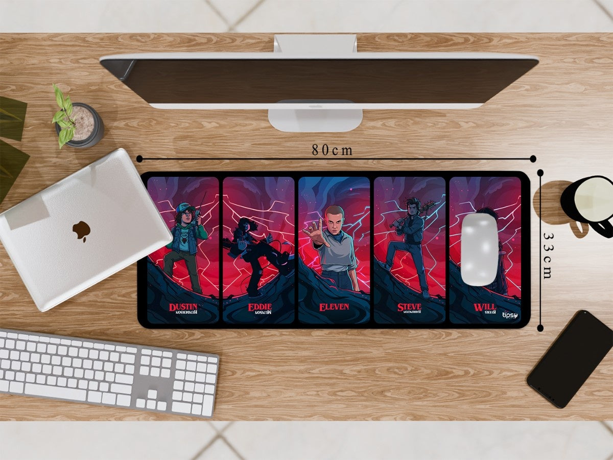 "HAWKINS HEROES - STRANGER THINGS" Gaming Mousepad Elevate Your Gaming Experience