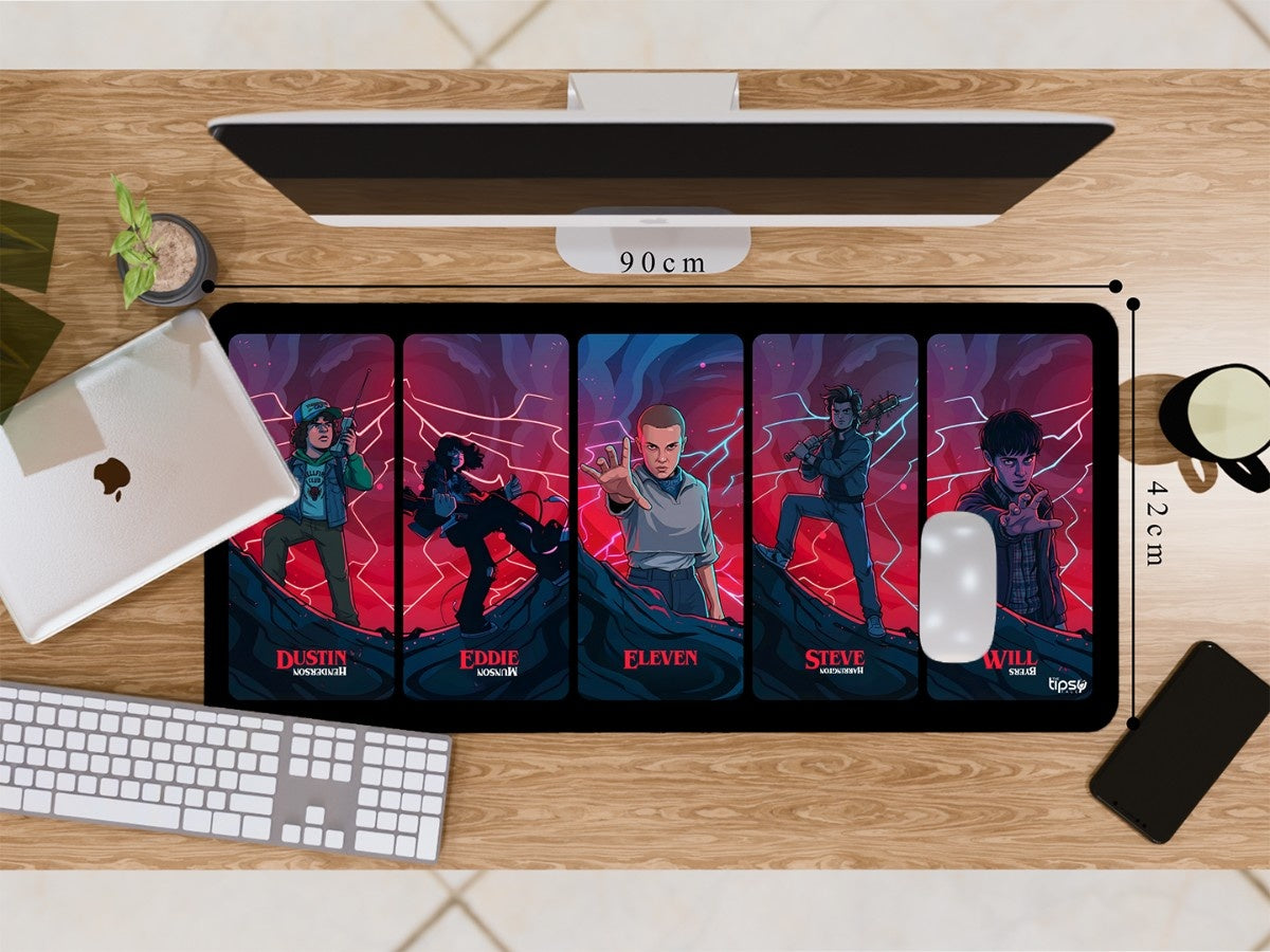 "HAWKINS HEROES - STRANGER THINGS" Gaming Mousepad Elevate Your Gaming Experience