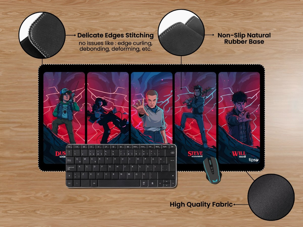 "HAWKINS HEROES - STRANGER THINGS" Gaming Mousepad Elevate Your Gaming Experience