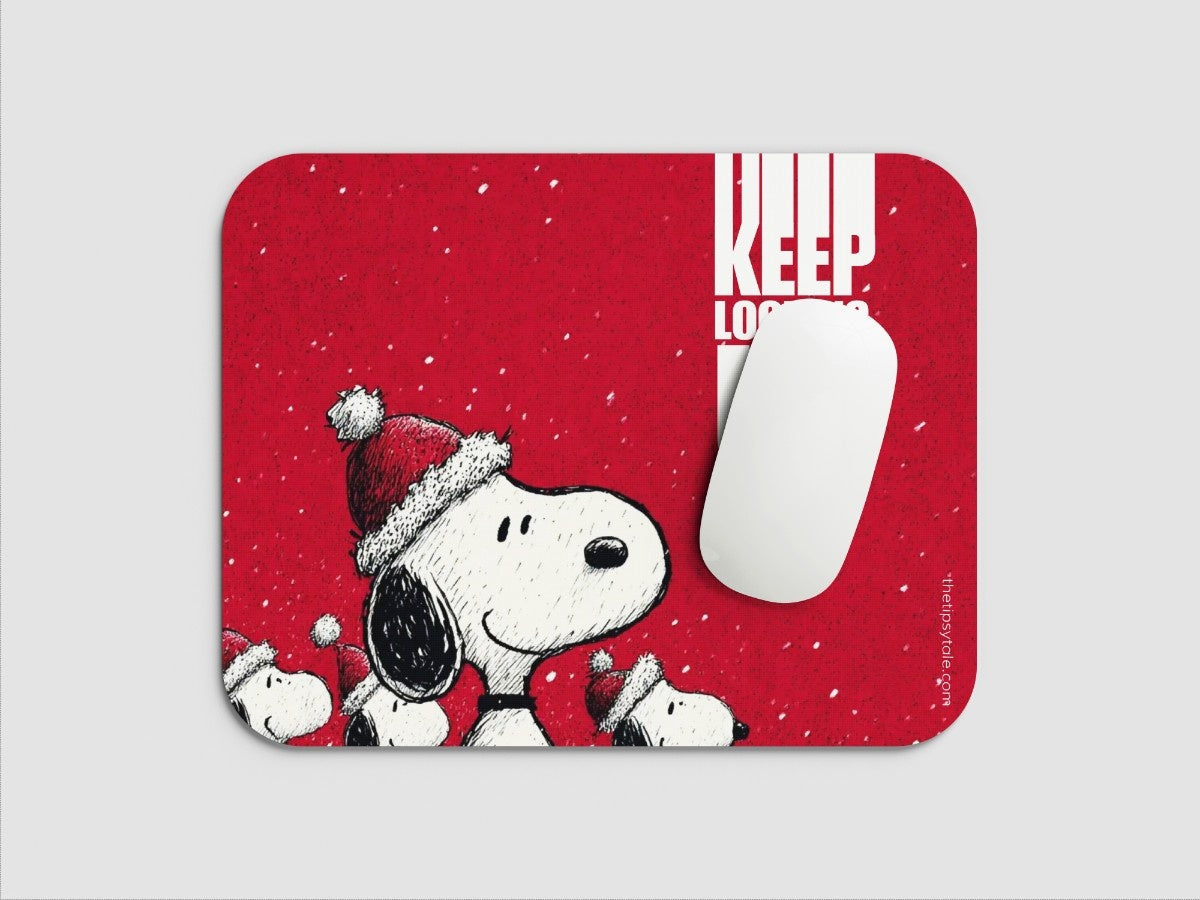 "KEEP LOOKING UP - SNOOPY DOG" Mousepad Enhance Your Workspace with Style