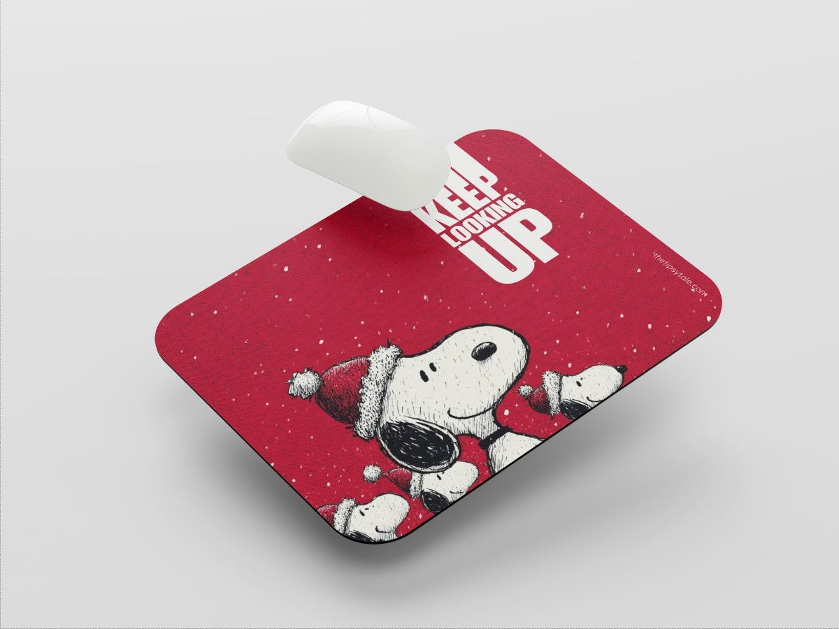"KEEP LOOKING UP - SNOOPY DOG" Mousepad Enhance Your Workspace with Style