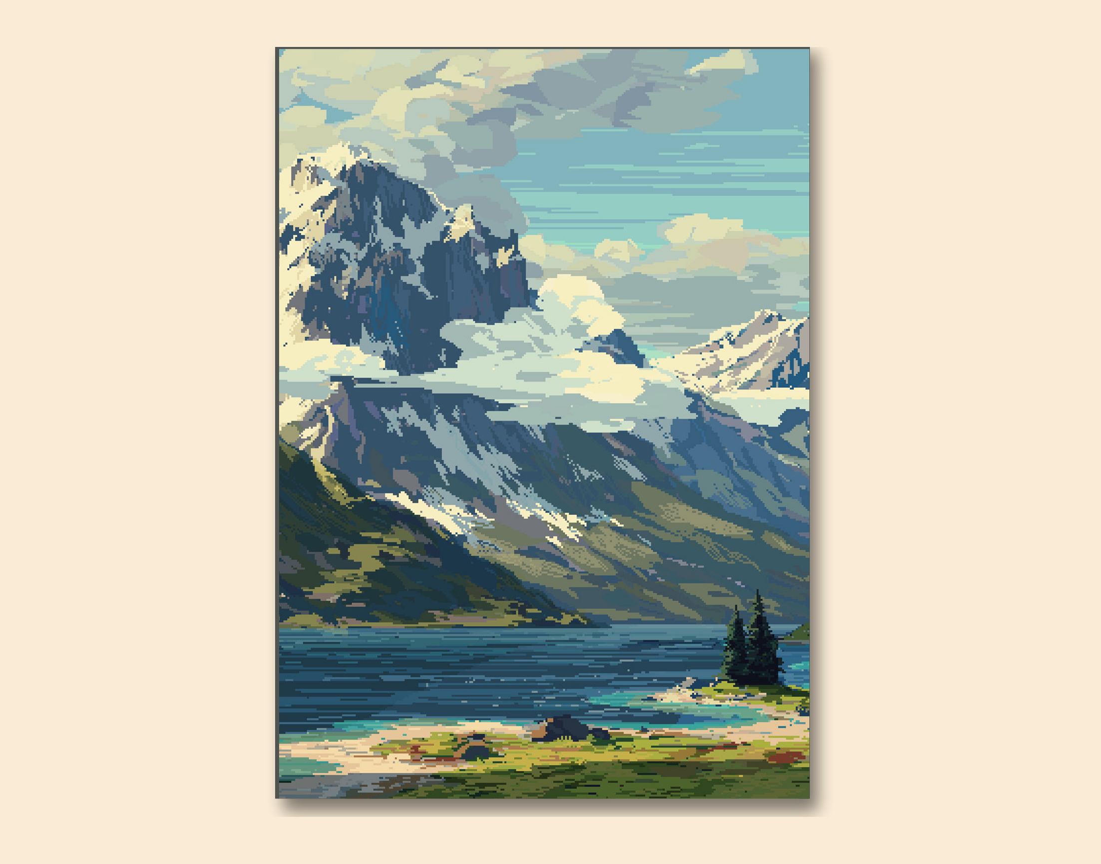 "Paint The Nature"- Shiny & Sturdy Metallic Poster  Art That Pops & Sticks