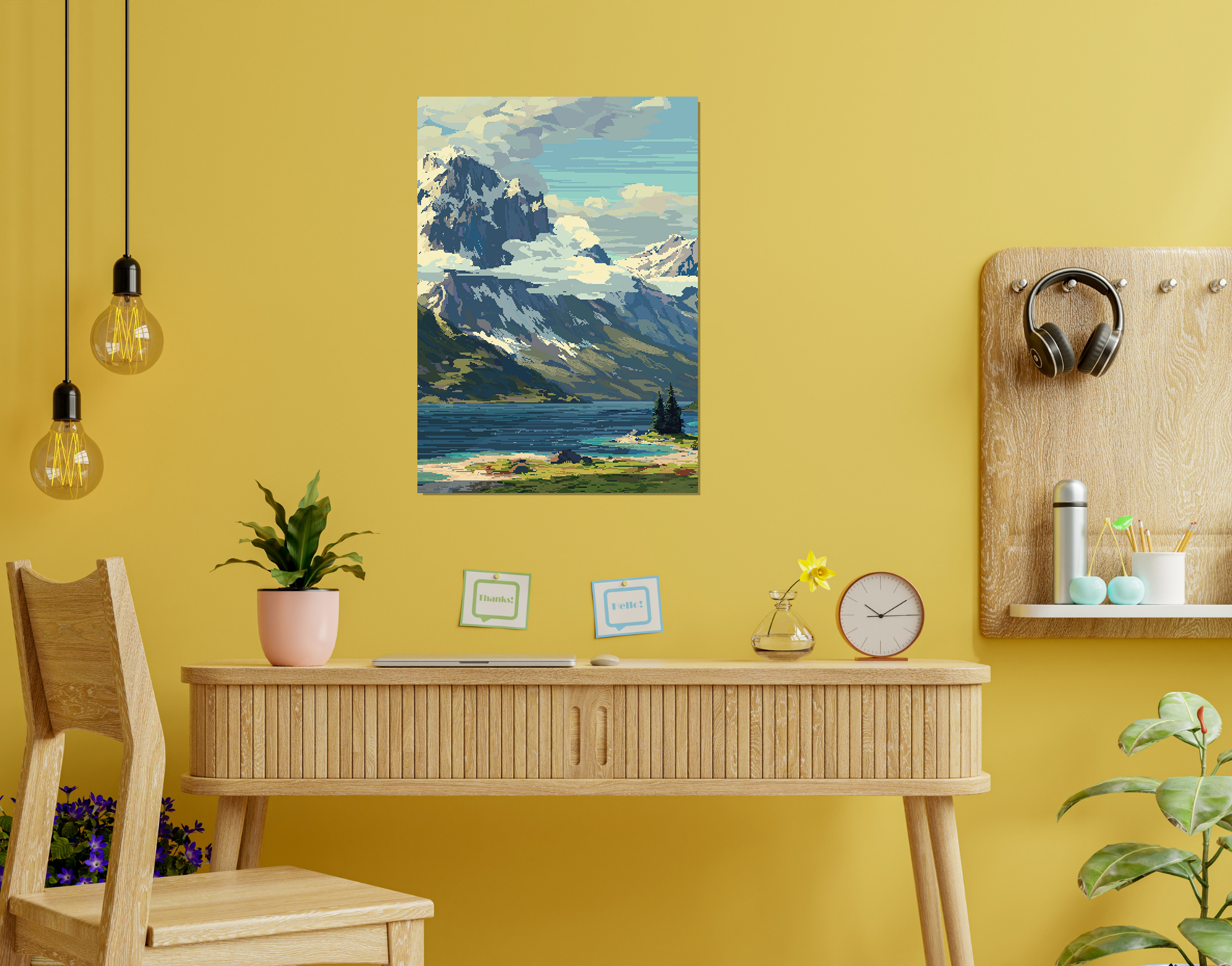 "Paint The Nature"- Shiny & Sturdy Metallic Poster  Art That Pops & Sticks