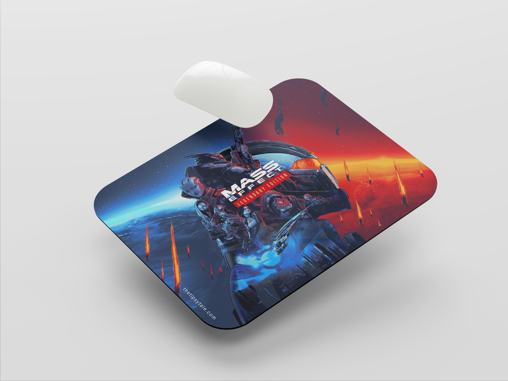 "MASS EDDECT LEGENDARY" Mousepad Enhance Your Workspace with Style