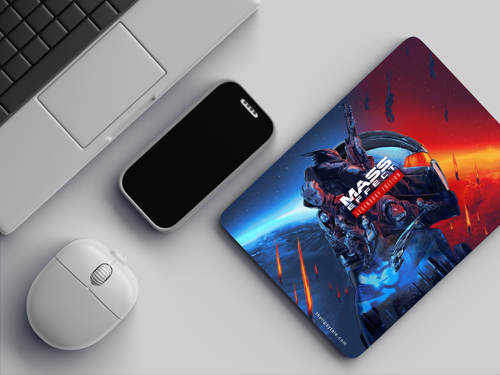 "MASS EDDECT LEGENDARY" Mousepad Enhance Your Workspace with Style