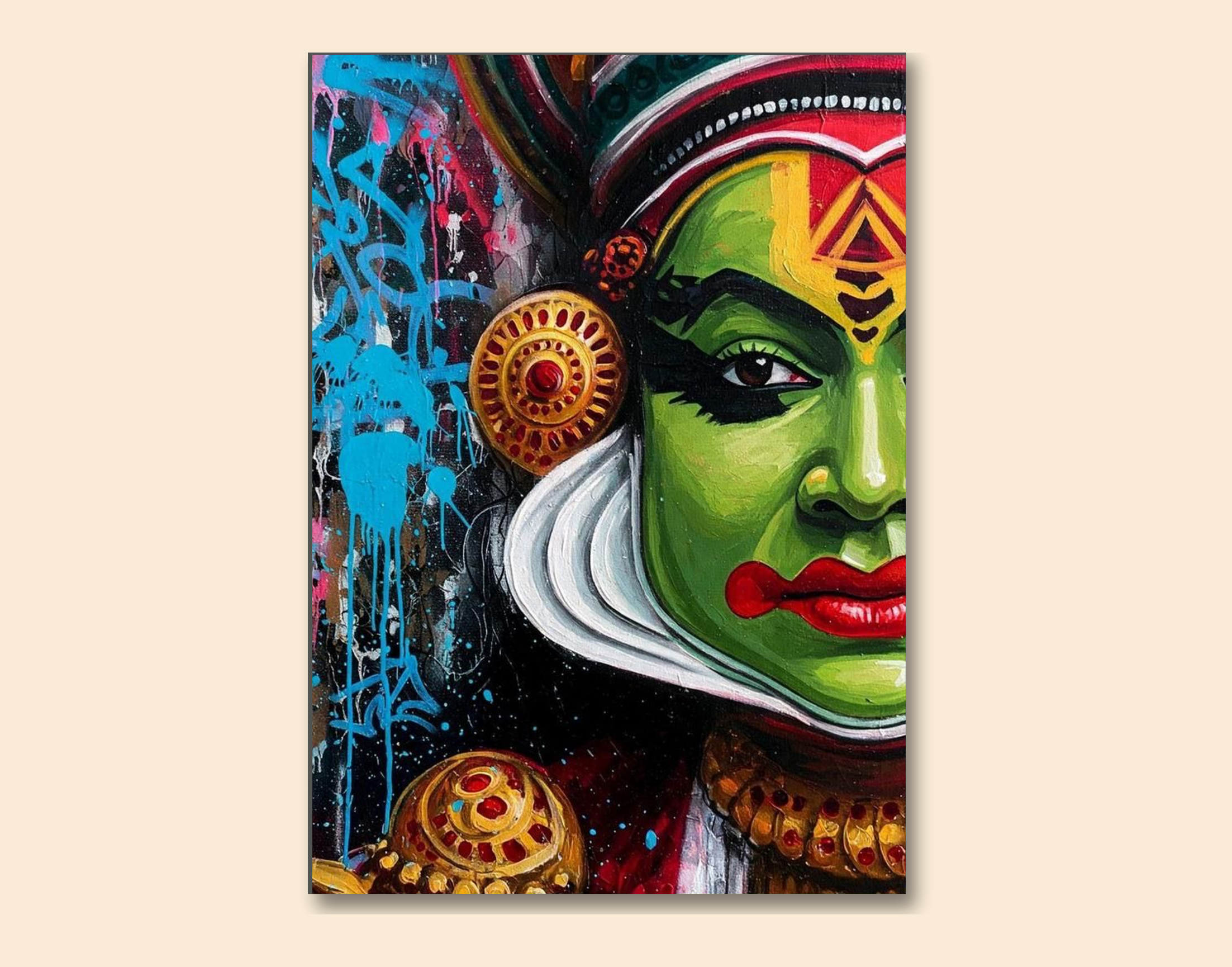 "Kerala Dance Vibe"- Shiny & Sturdy Metallic Poster  Art That Pops & Sticks