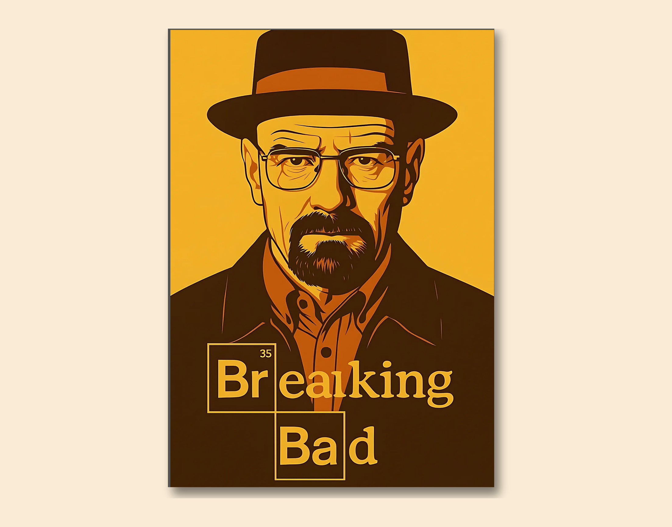 "Breaking Bad- Entertainment Version"- Shiny & Sturdy Metallic Poster  Art That Pops & Sticks