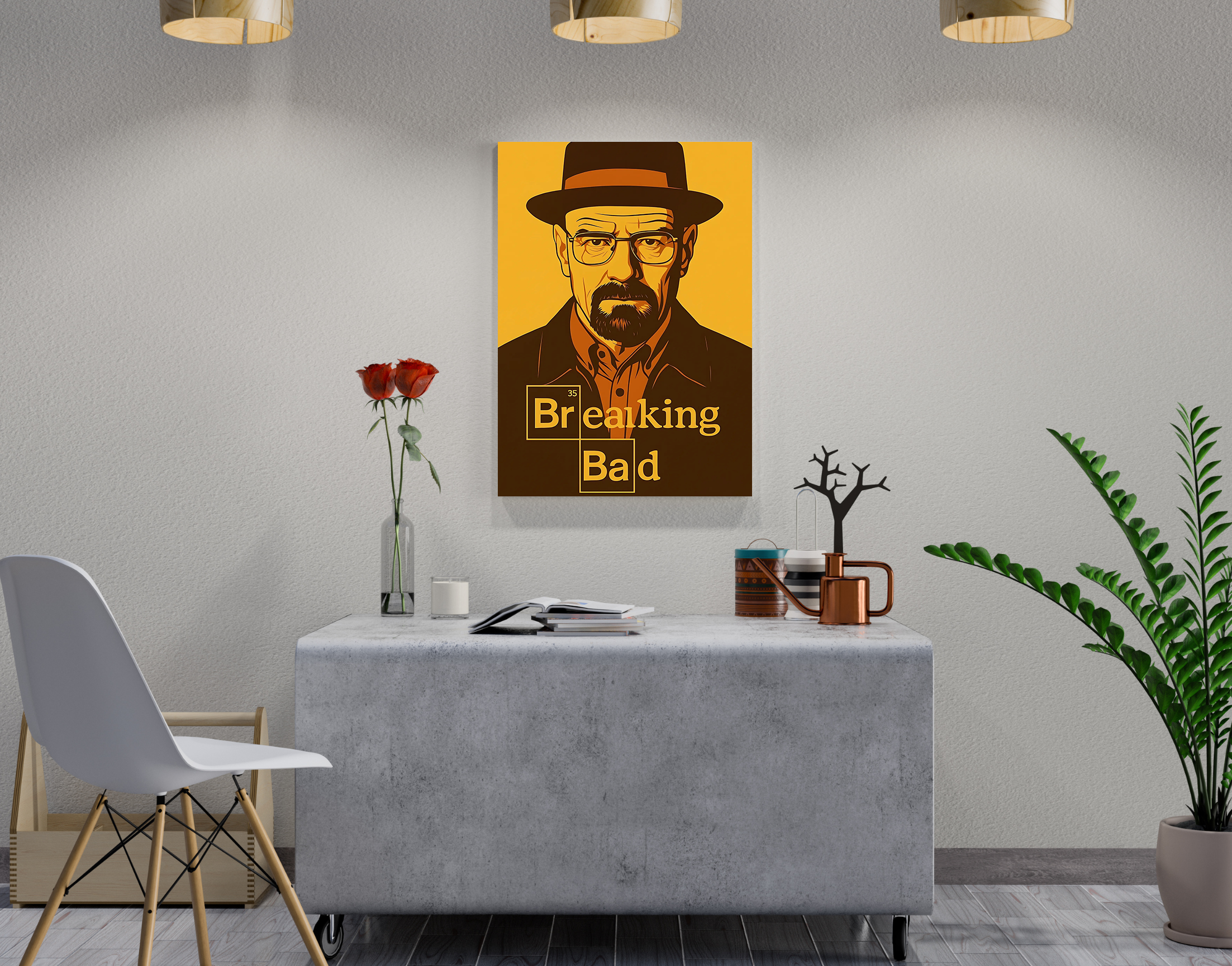 "Breaking Bad- Entertainment Version"- Shiny & Sturdy Metallic Poster  Art That Pops & Sticks