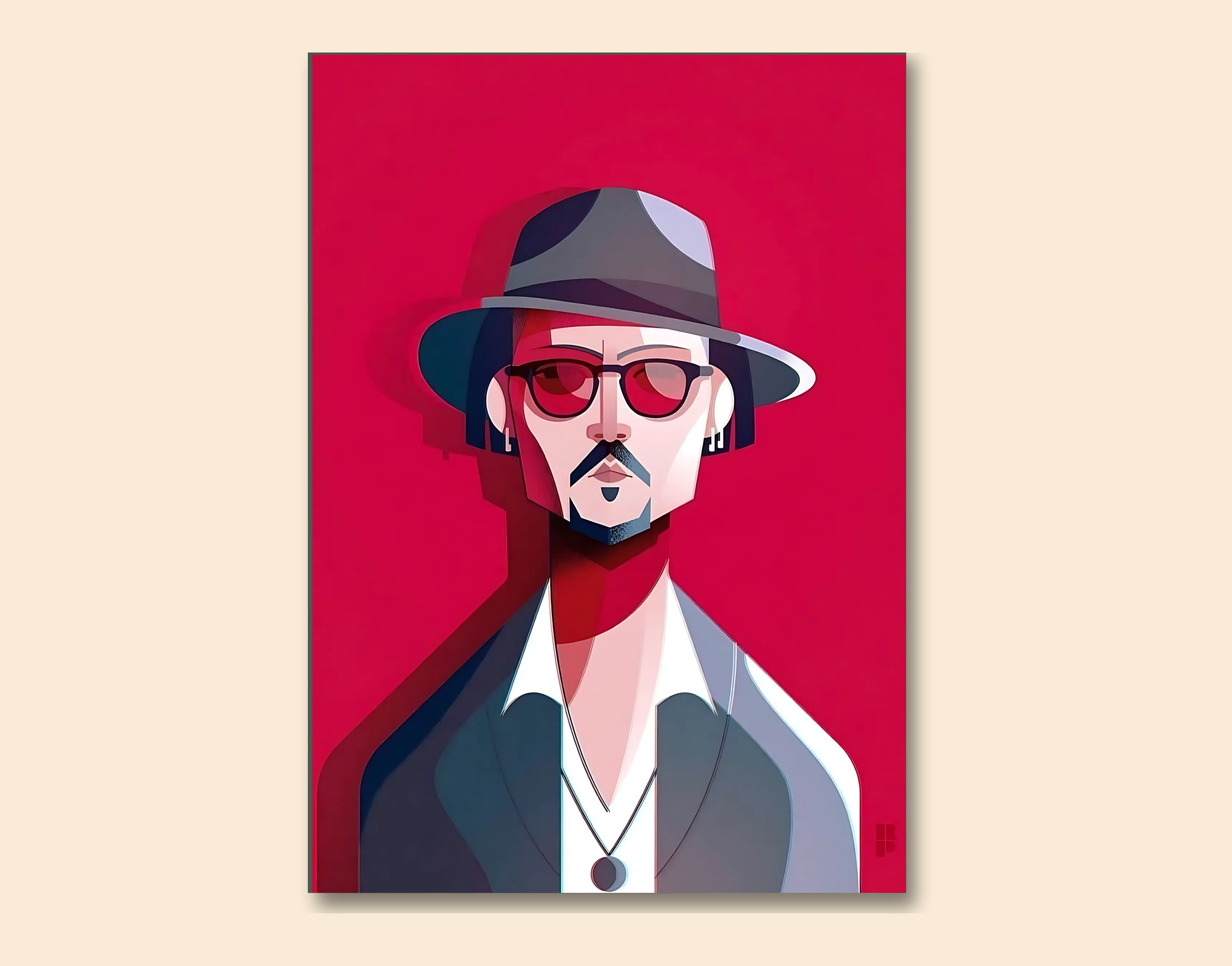 "Johnny Depp"- Shiny & Sturdy Metallic Poster  Art That Pops & Sticks