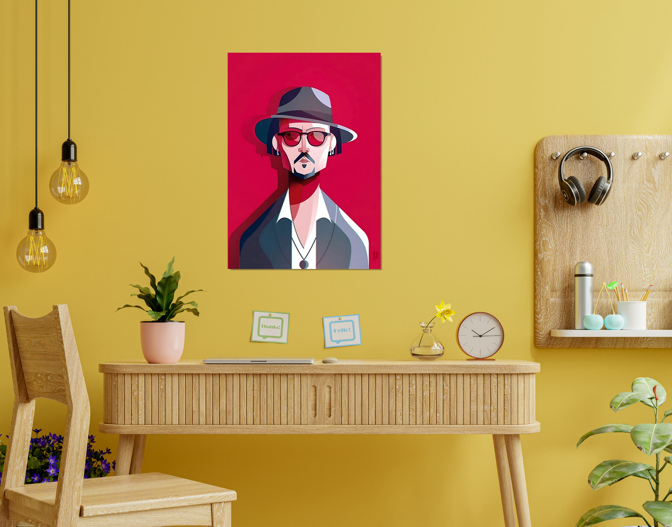 "Johnny Depp"- Shiny & Sturdy Metallic Poster  Art That Pops & Sticks