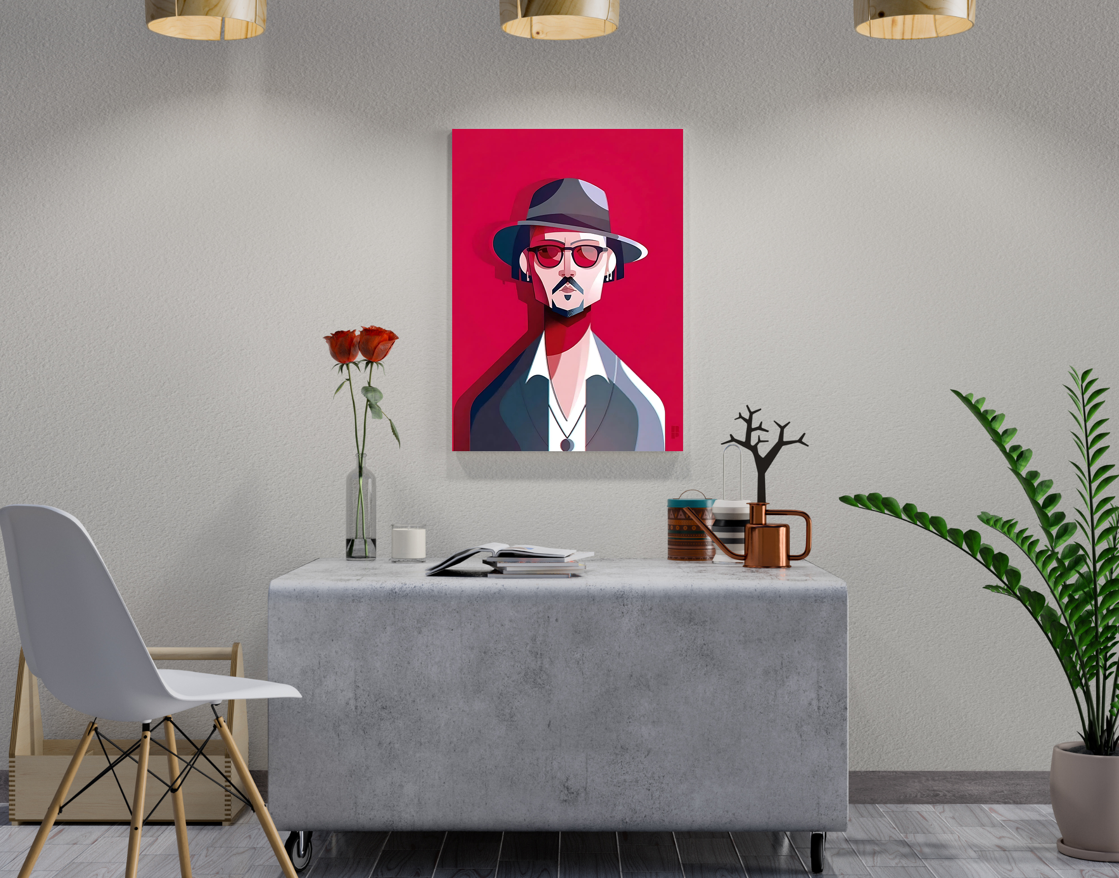 "Johnny Depp"- Shiny & Sturdy Metallic Poster  Art That Pops & Sticks