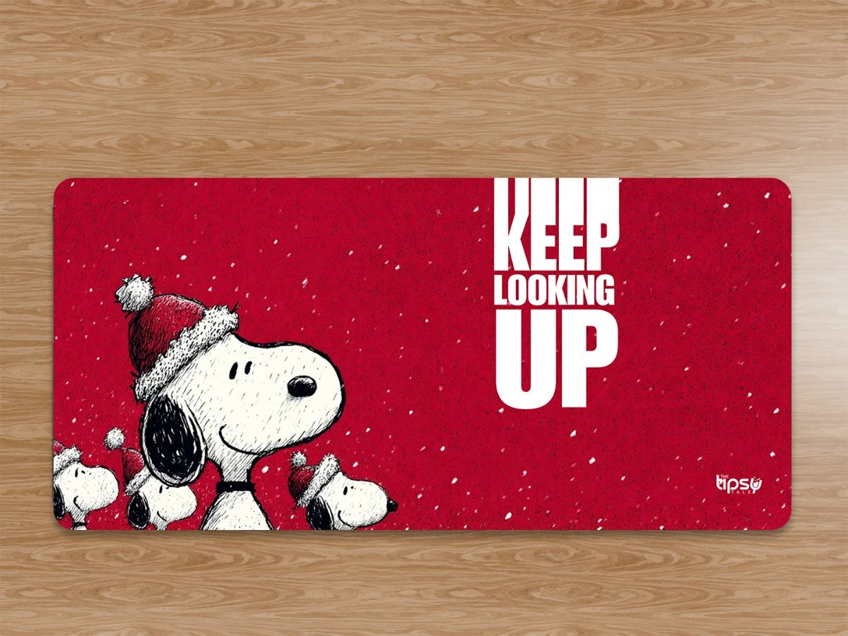 "KEEP LOOKING UP - SNOOPY DOG" Gaming Mousepad Elevate Your Gaming Experience