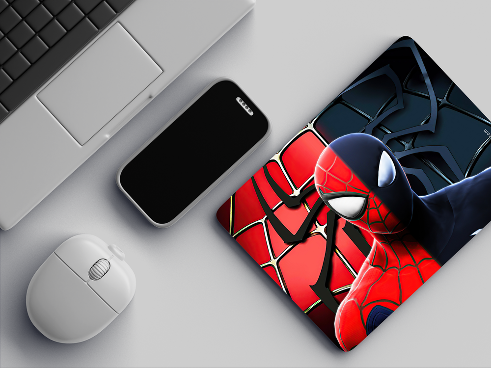 "SPIDER MAN CLASSIC AND SYMBIOTE" Mousepad Enhance Your Workspace with Style