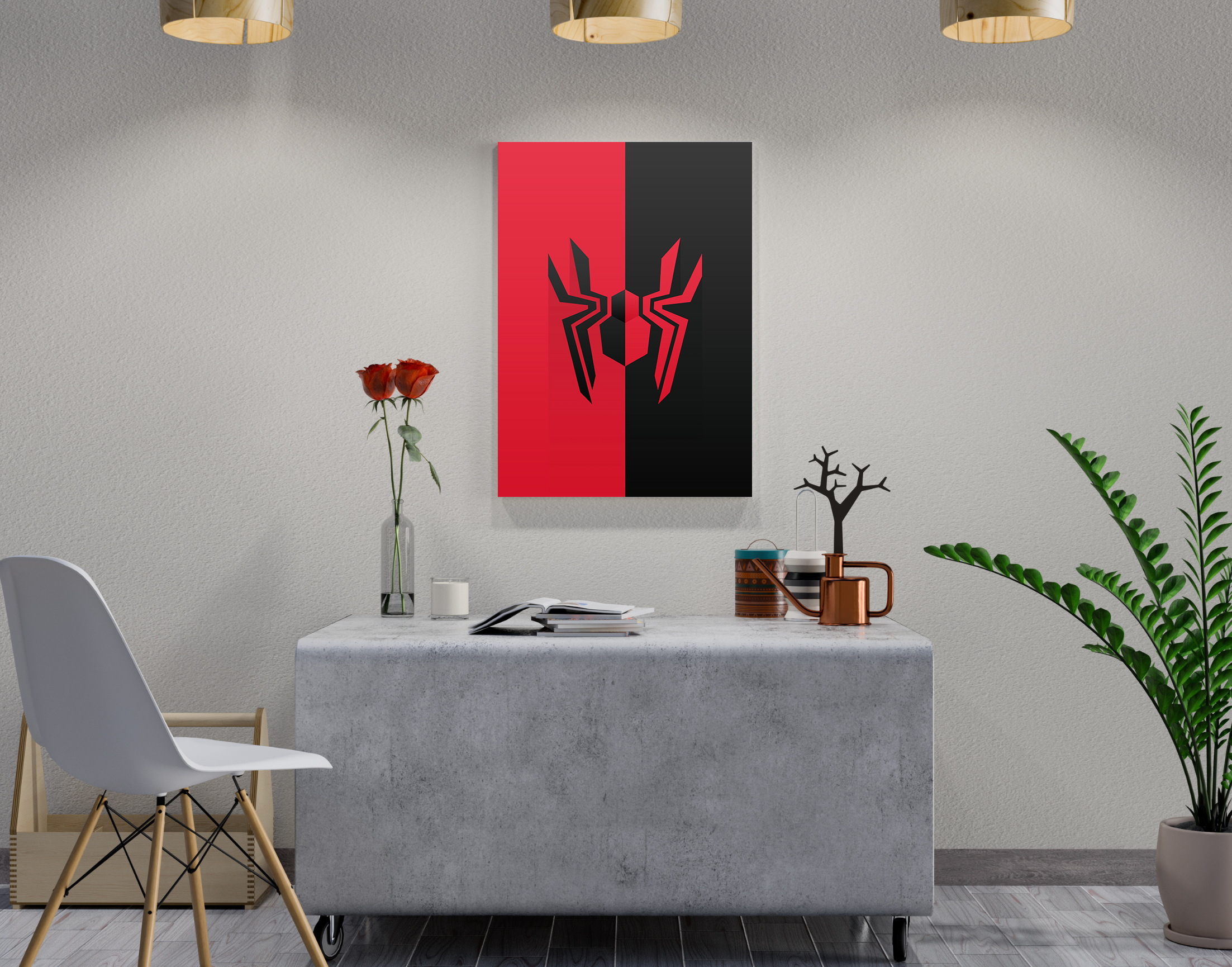 "Spider Print"- Shiny & Sturdy Metallic Poster  Art That Pops & Sticks