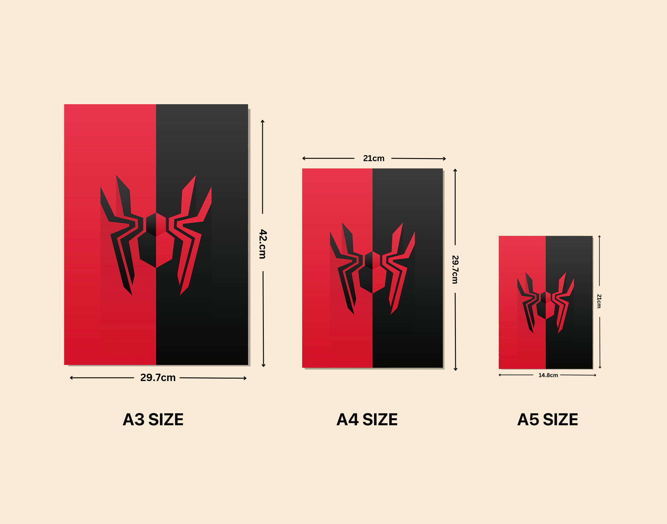 "Spider Print"- Shiny & Sturdy Metallic Poster  Art That Pops & Sticks