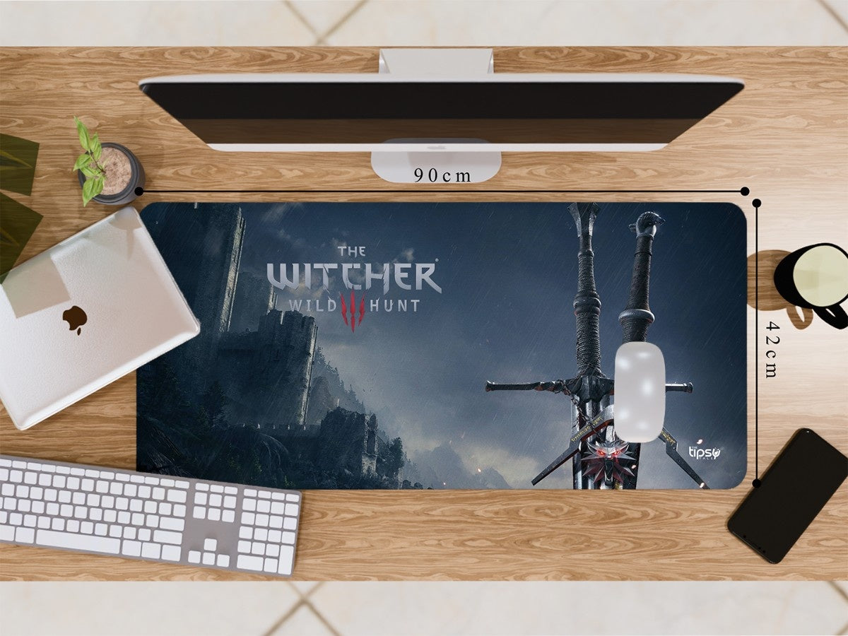 "Swords of Witcher 3 Wild Hunt" Gaming Mousepad Elevate Your Gaming Experience