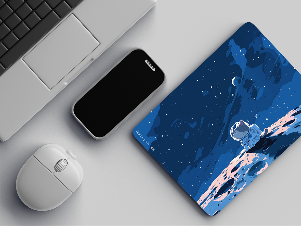 "ASTRONAUT CAT IN SPACE" Mousepad Enhance Your Workspace with Style