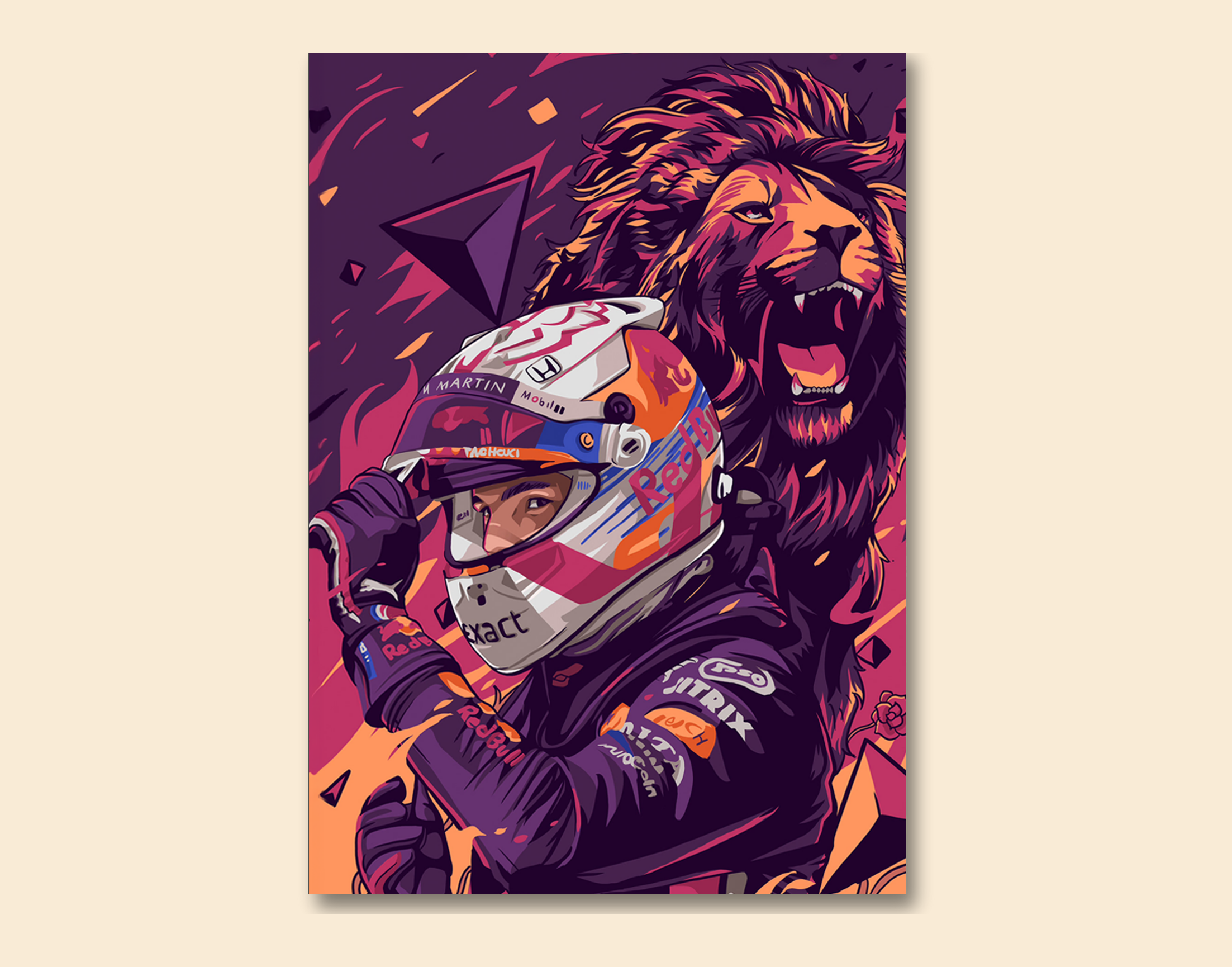 "MAX VERSTAPPEN ILLUSTRATED EDITION"- Shiny & Sturdy Metallic Poster  Art That Pops & Sticks