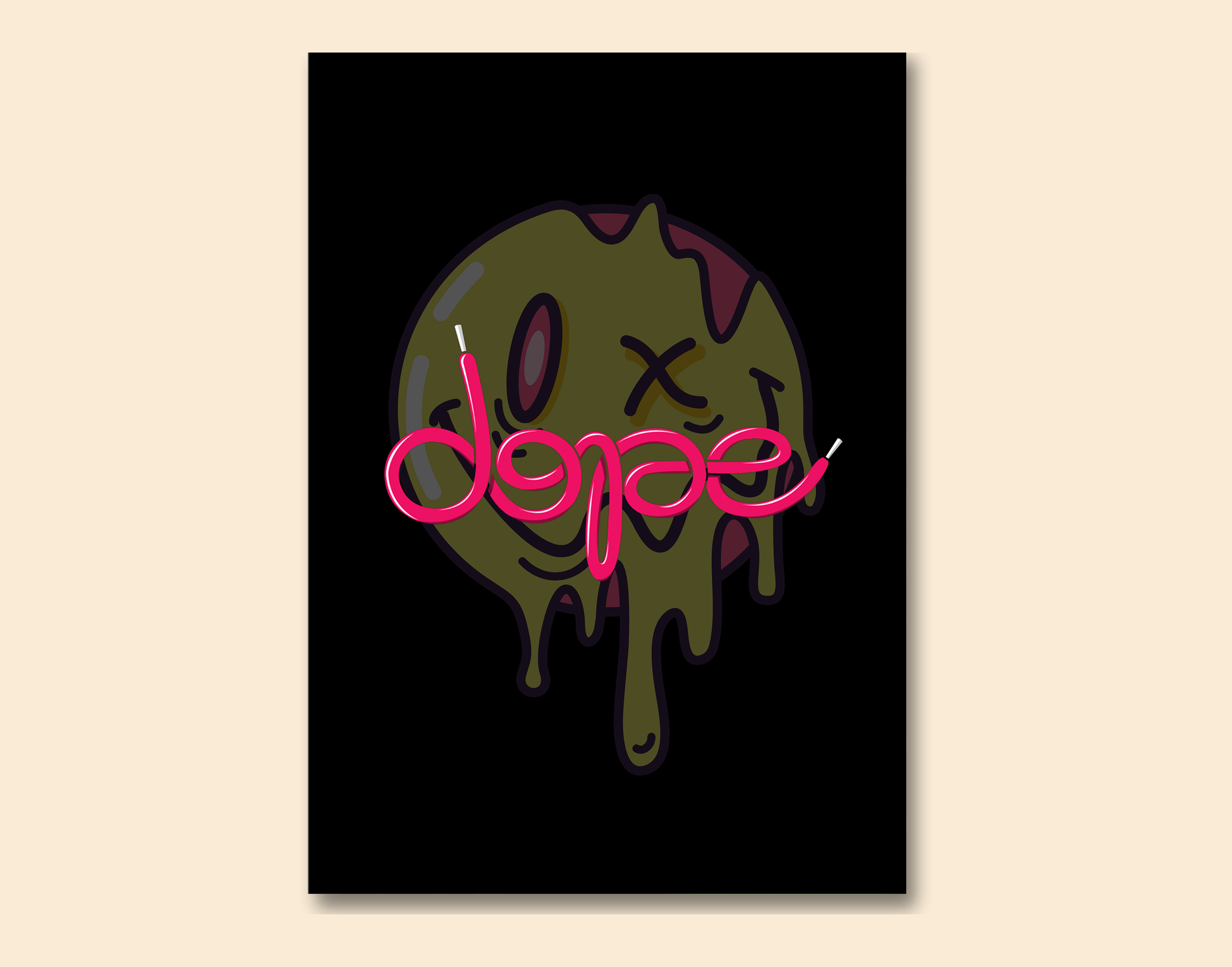 "DOPE"- Shiny & Sturdy Metallic Poster  Art That Pops & Sticks