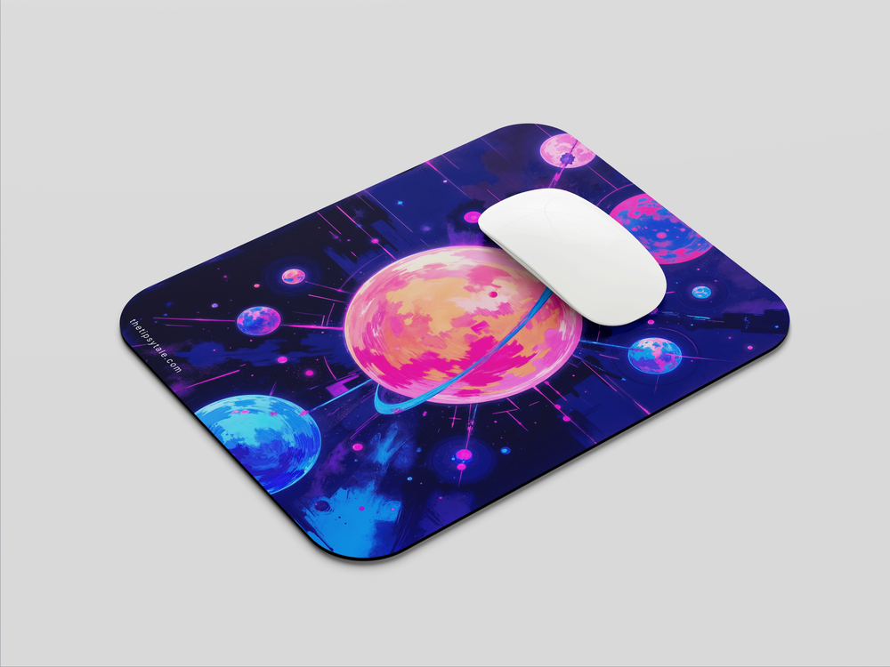 "ABSTRACT COSMIC UNIVERSE ILLUSTRATION" Mousepad Enhance Your Workspace with Style