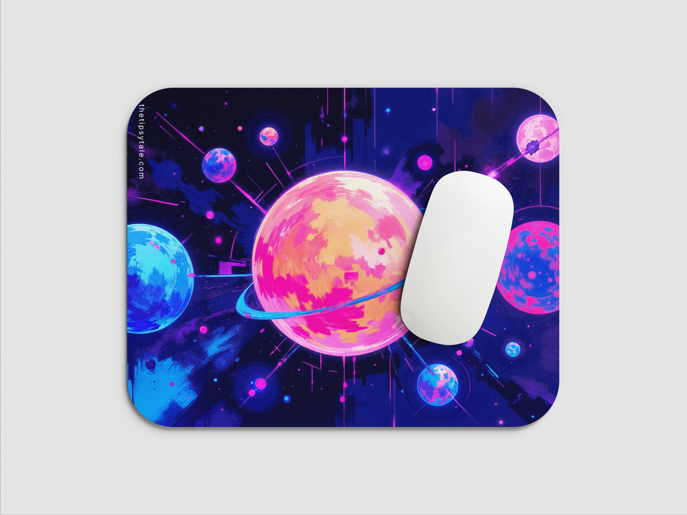 "ABSTRACT COSMIC UNIVERSE ILLUSTRATION" Mousepad Enhance Your Workspace with Style