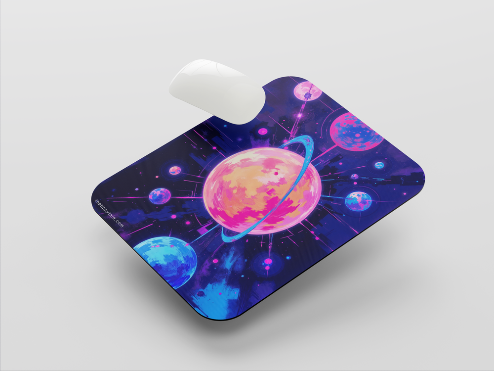 "ABSTRACT COSMIC UNIVERSE ILLUSTRATION" Mousepad Enhance Your Workspace with Style
