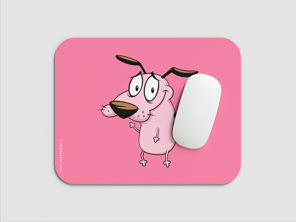 "COWARDLY DOG " Mousepad Enhance Your Workspace with Style