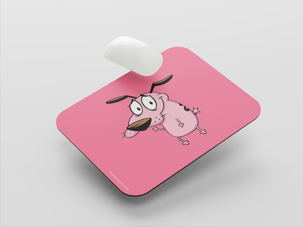 "COWARDLY DOG " Mousepad Enhance Your Workspace with Style