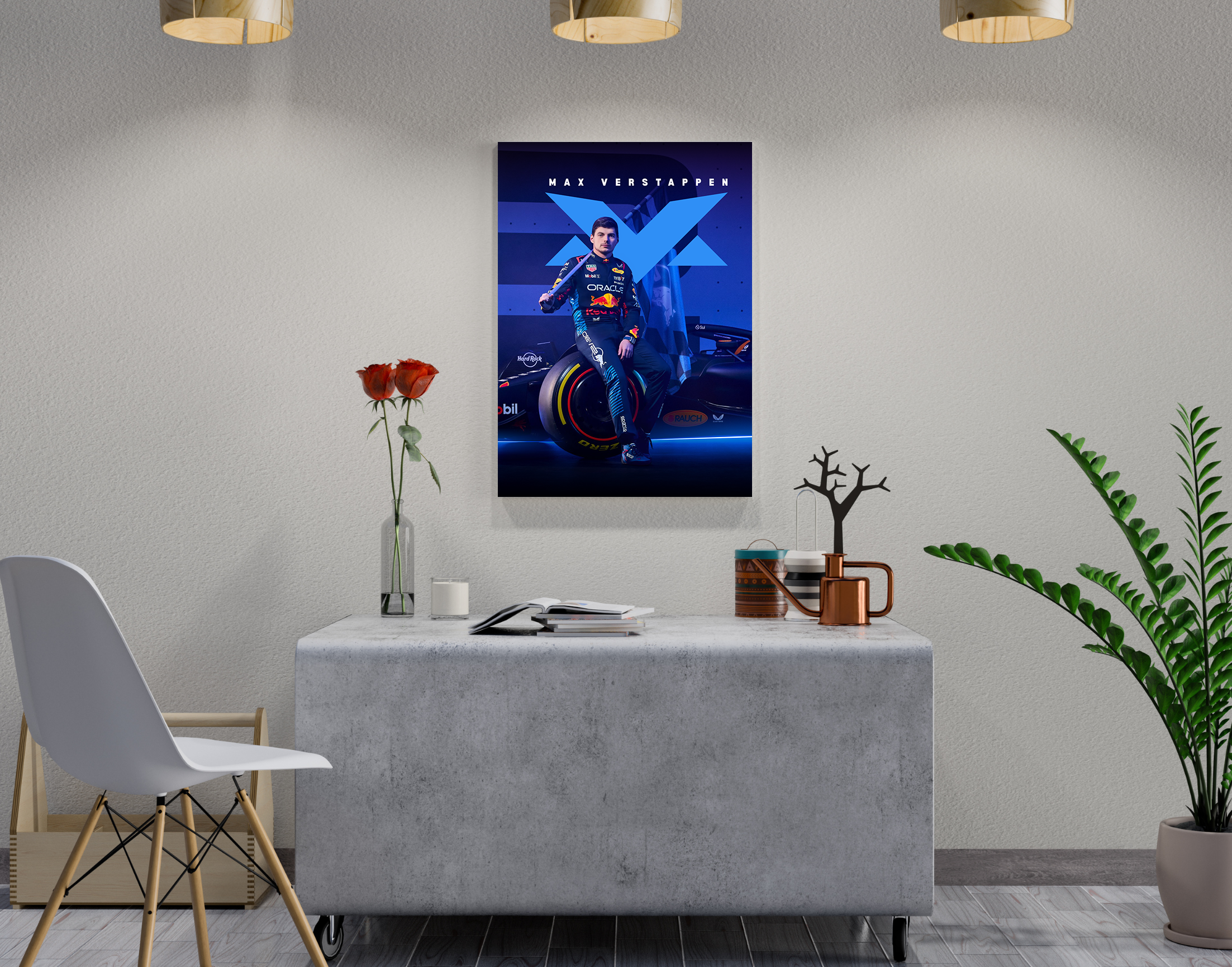 "MAX VERSTAPPEN #1 F1"- Shiny & Sturdy Metallic Poster  Art That Pops & Sticks