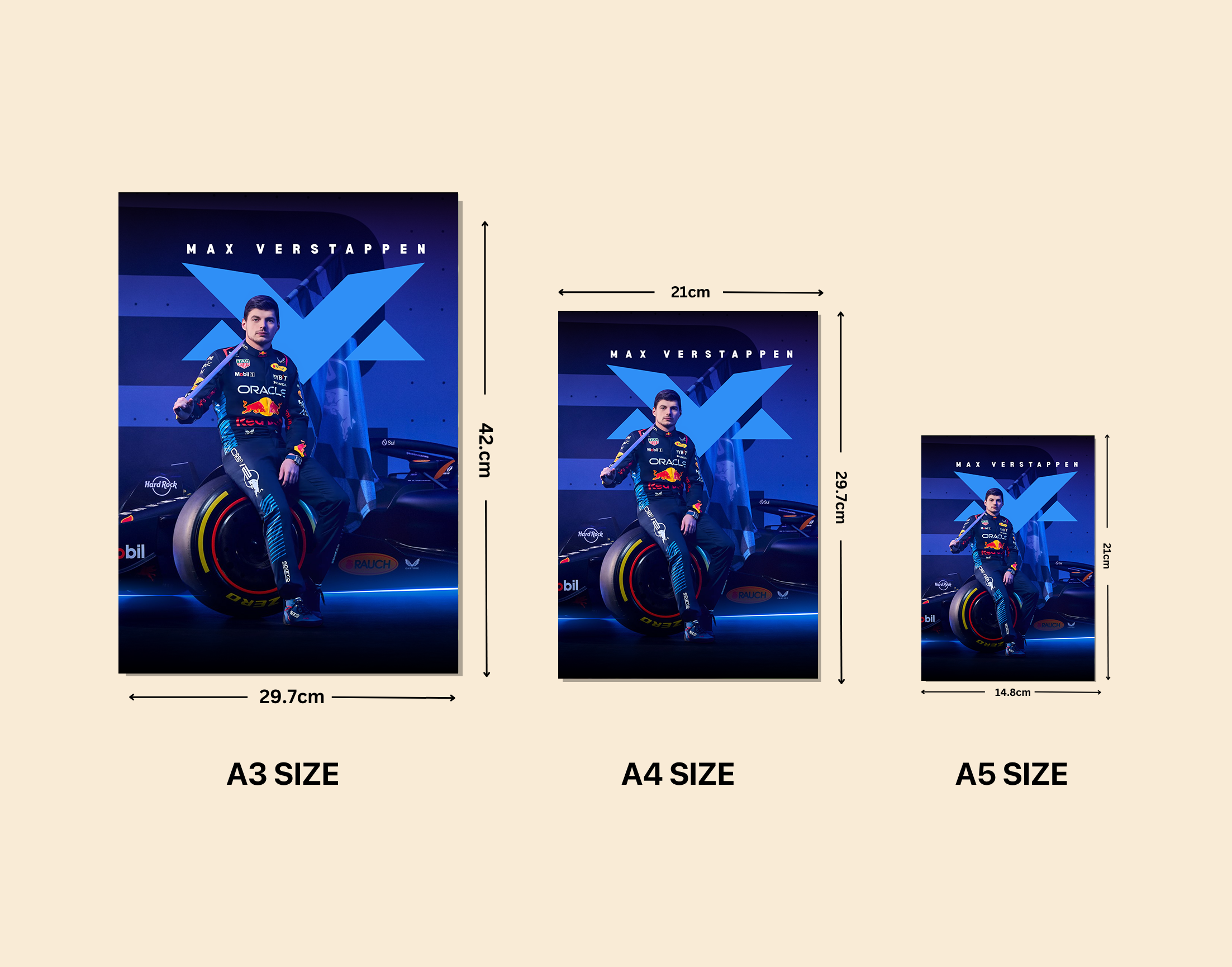 "MAX VERSTAPPEN #1 F1"- Shiny & Sturdy Metallic Poster  Art That Pops & Sticks